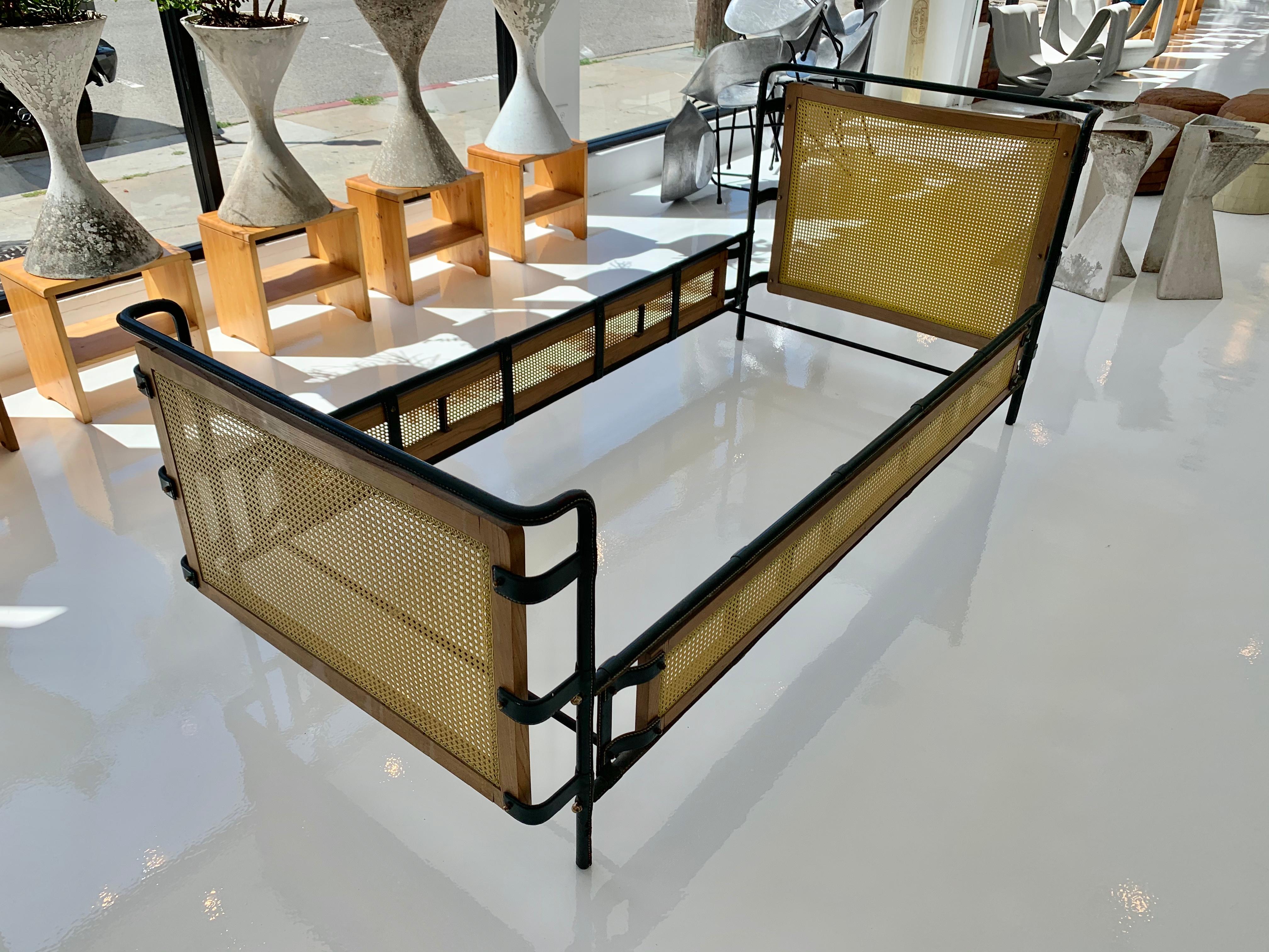 Jacques Adnet Leather Daybed, 1950s France For Sale 4
