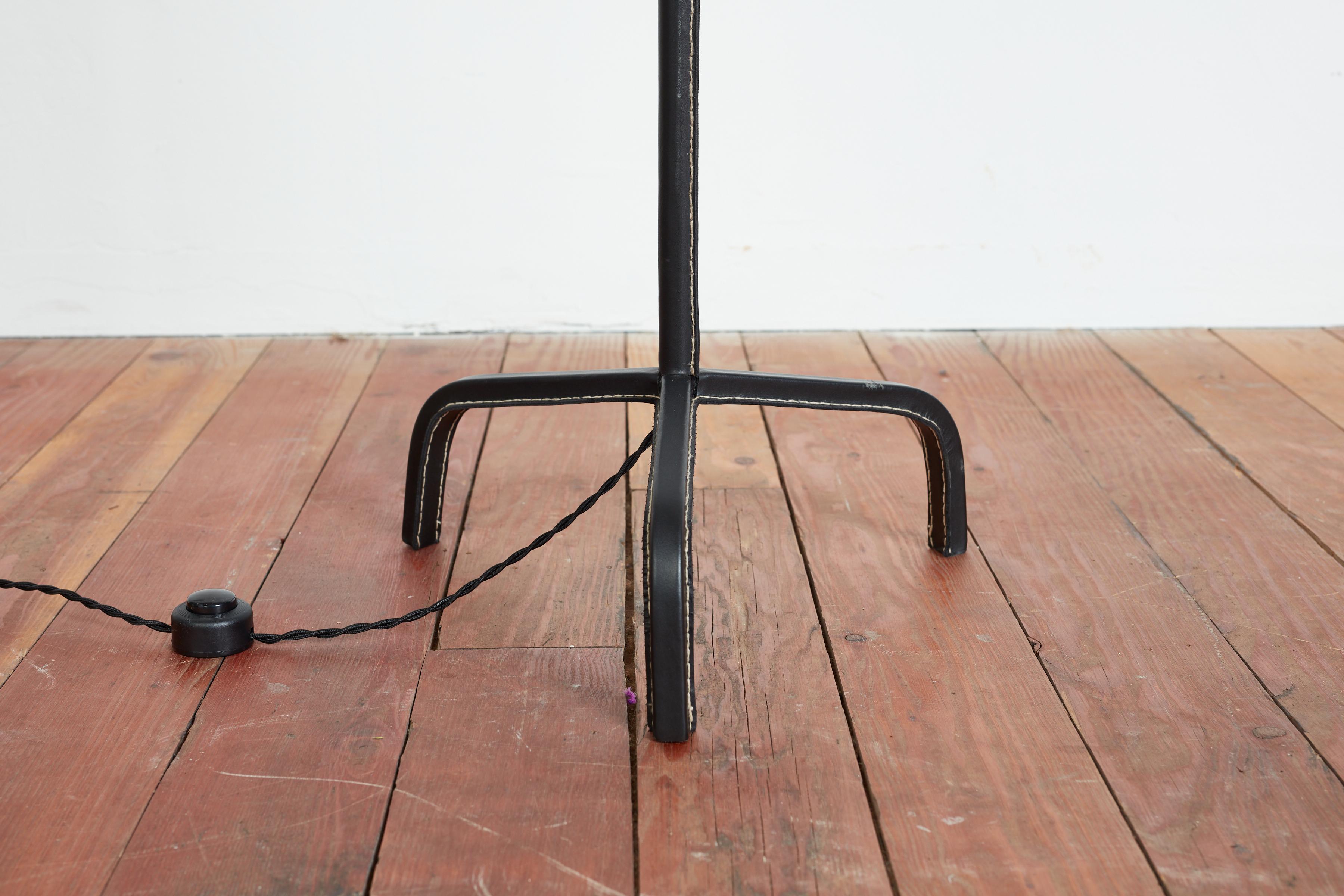 Jacques Adnet Leather Floor Lamp  For Sale 10