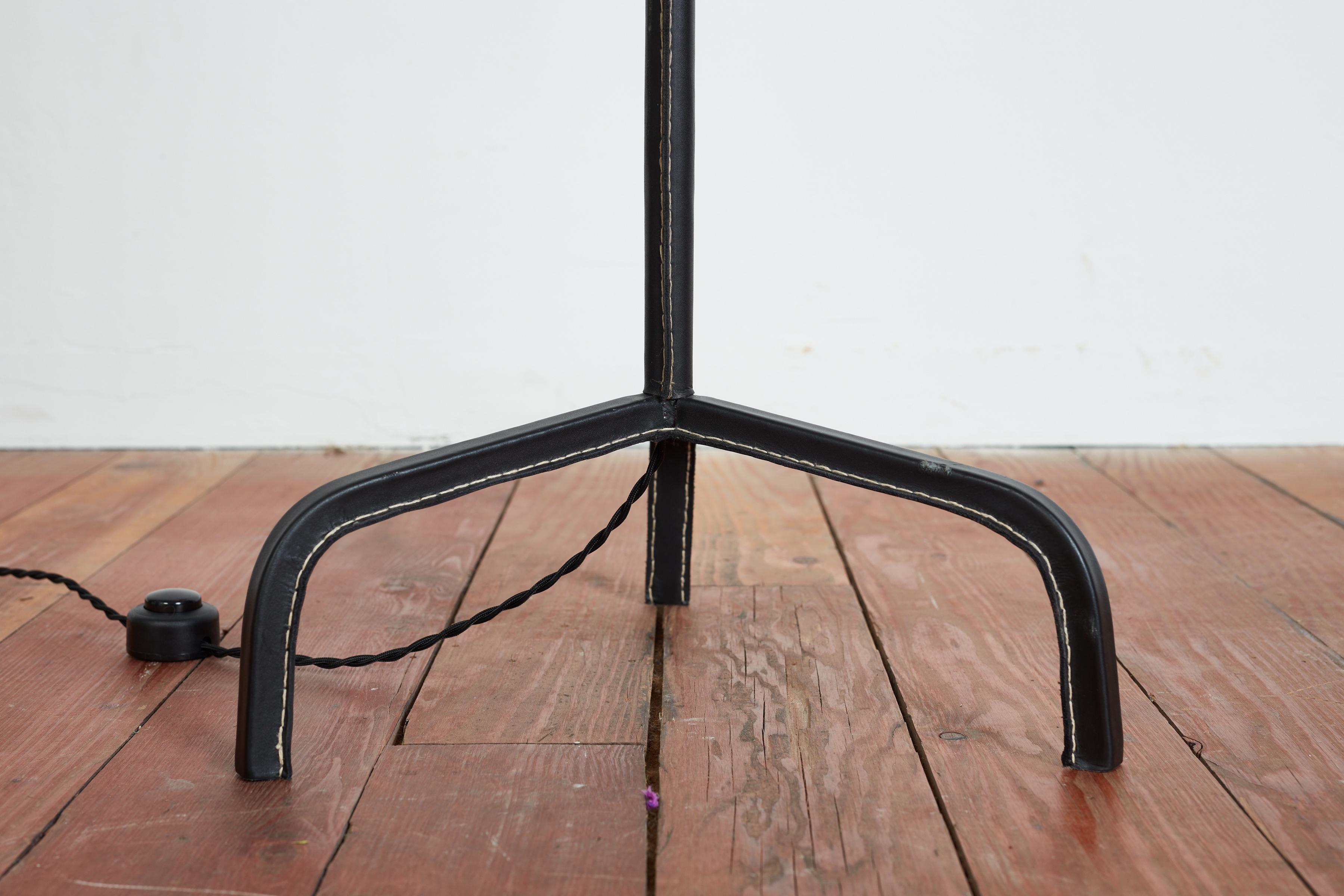 Jacques Adnet Leather Floor Lamp  For Sale 11