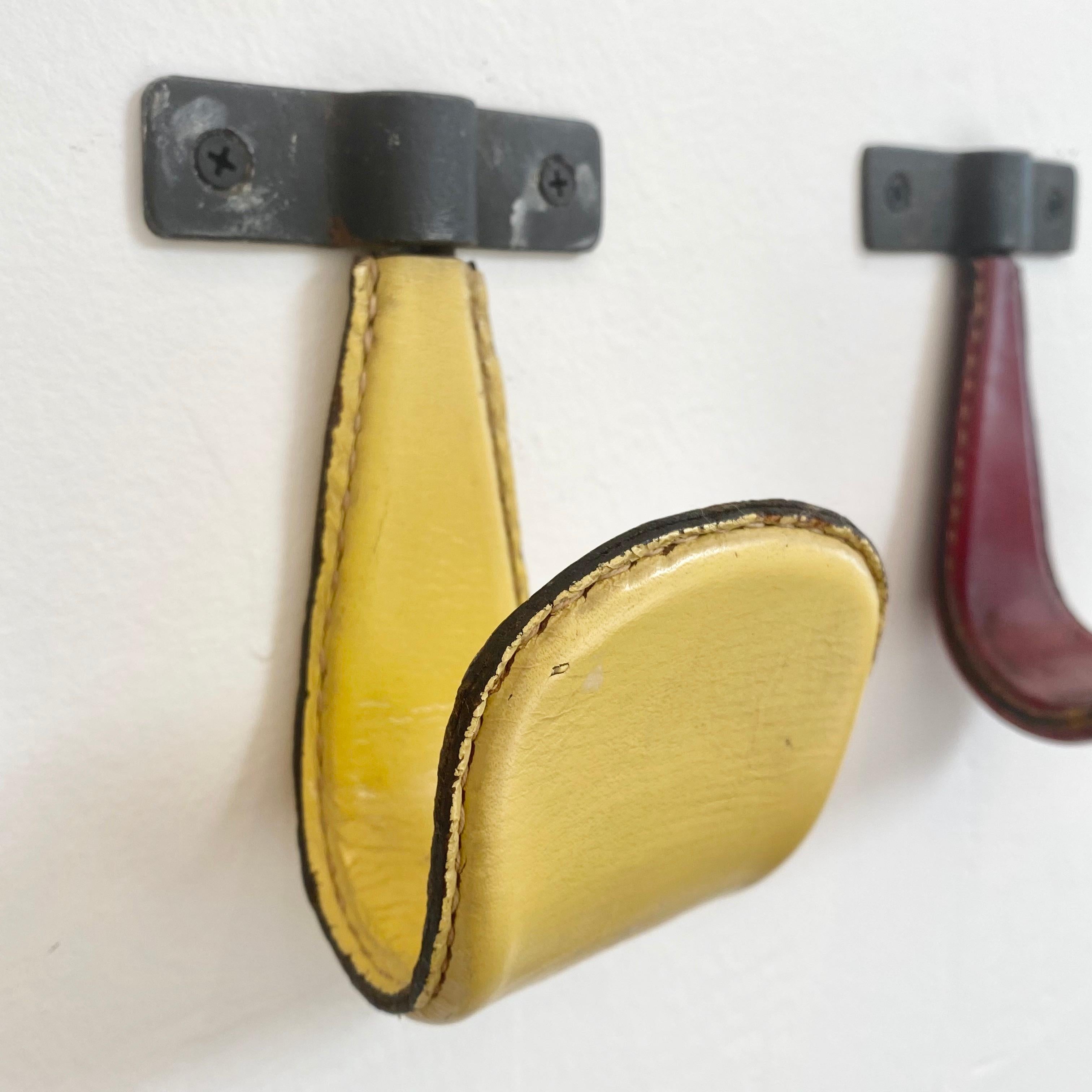 Jacques Adnet Leather Hooks 2