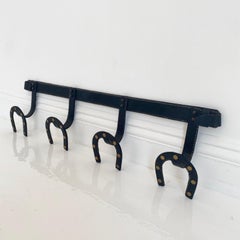 Jacques Adnet Leather Horseshoe Coat Rack