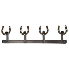 Jacques Adnet Leather Horseshoe Coat Rack