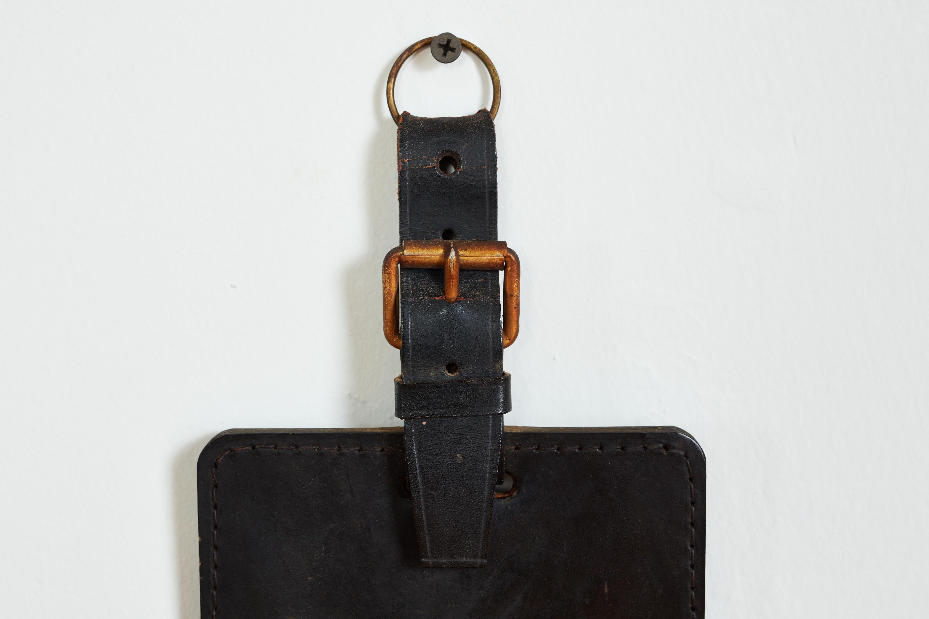 Jacques Adnet Leather Notepad/ Pencil Holder For Sale 1