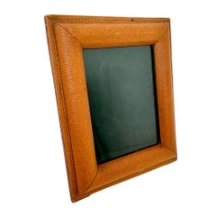 Jacques Adnet Leather Picture Frame