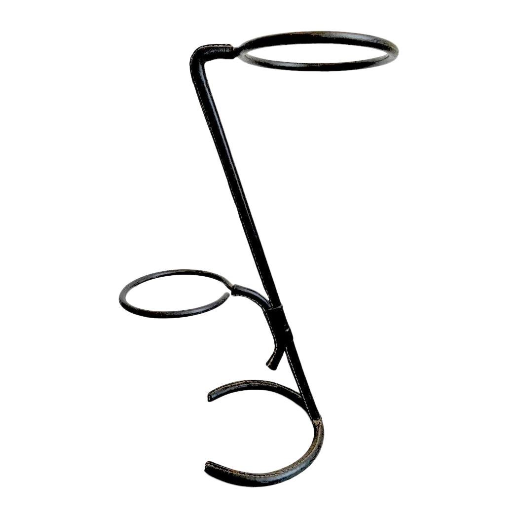 Jacques Adnet Leather Plant Stand