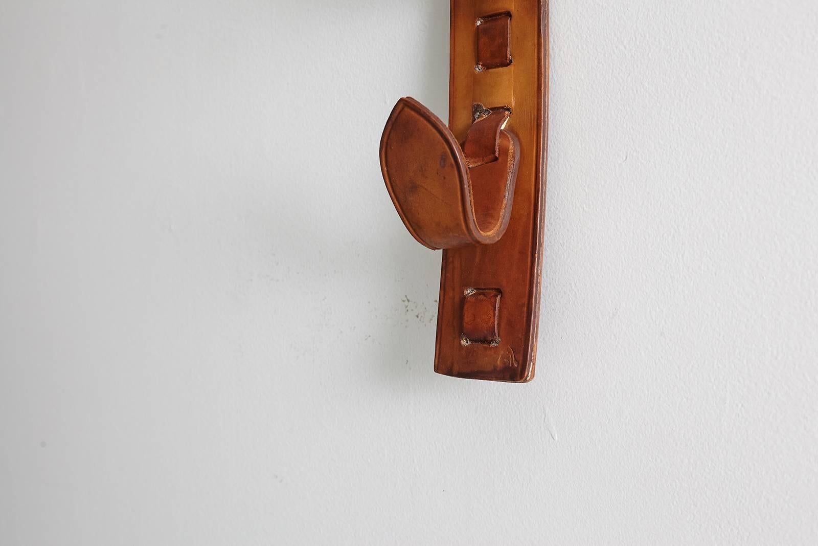 leather wall hooks