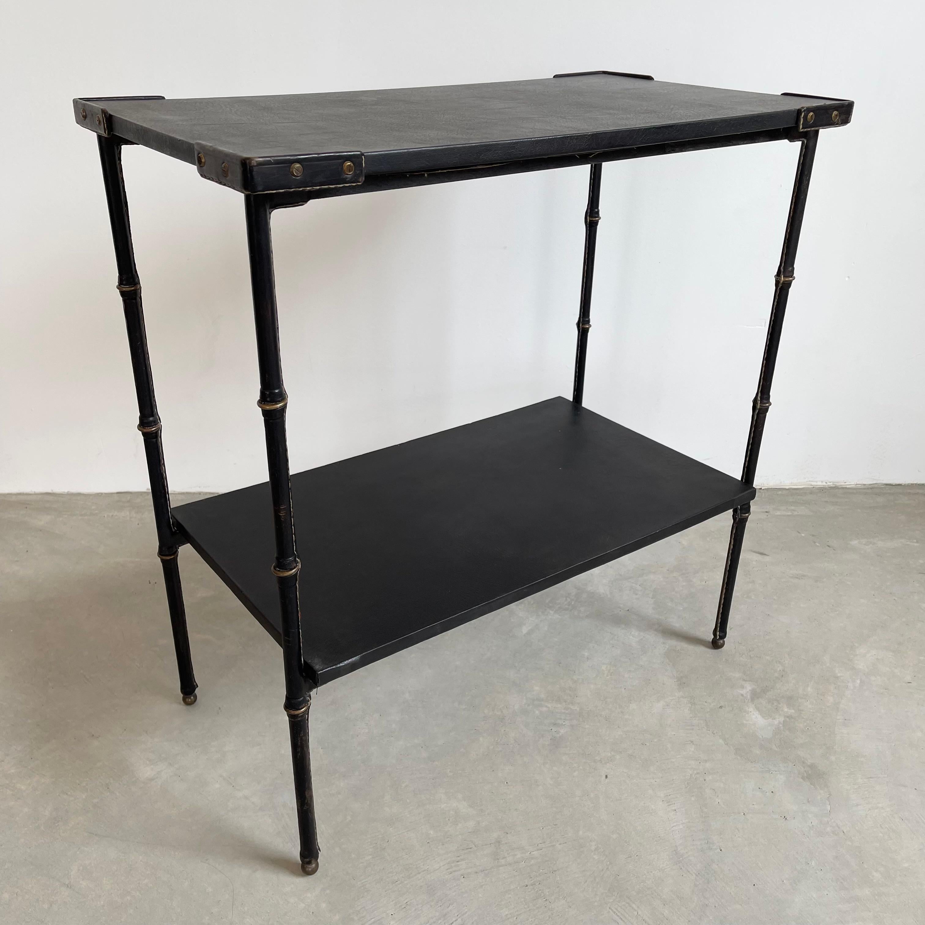 Jacques Adnet Leather Side Table, 1950s 5