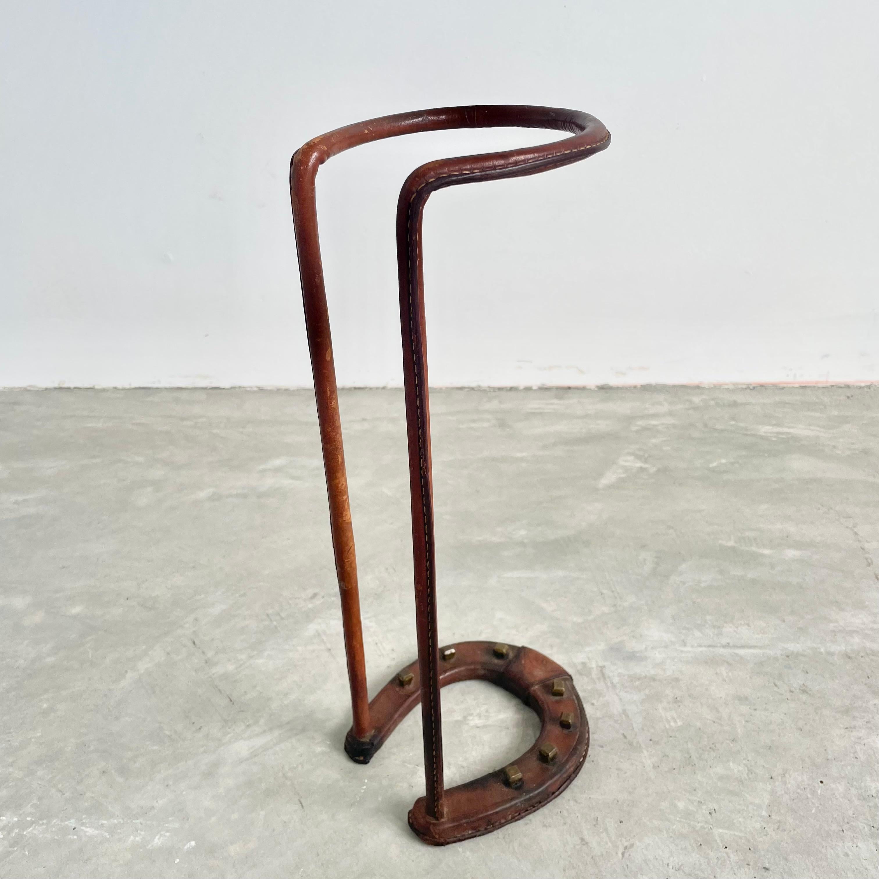 Jacques Adnet Leather Umbrella Stand, 1950s France For Sale 5