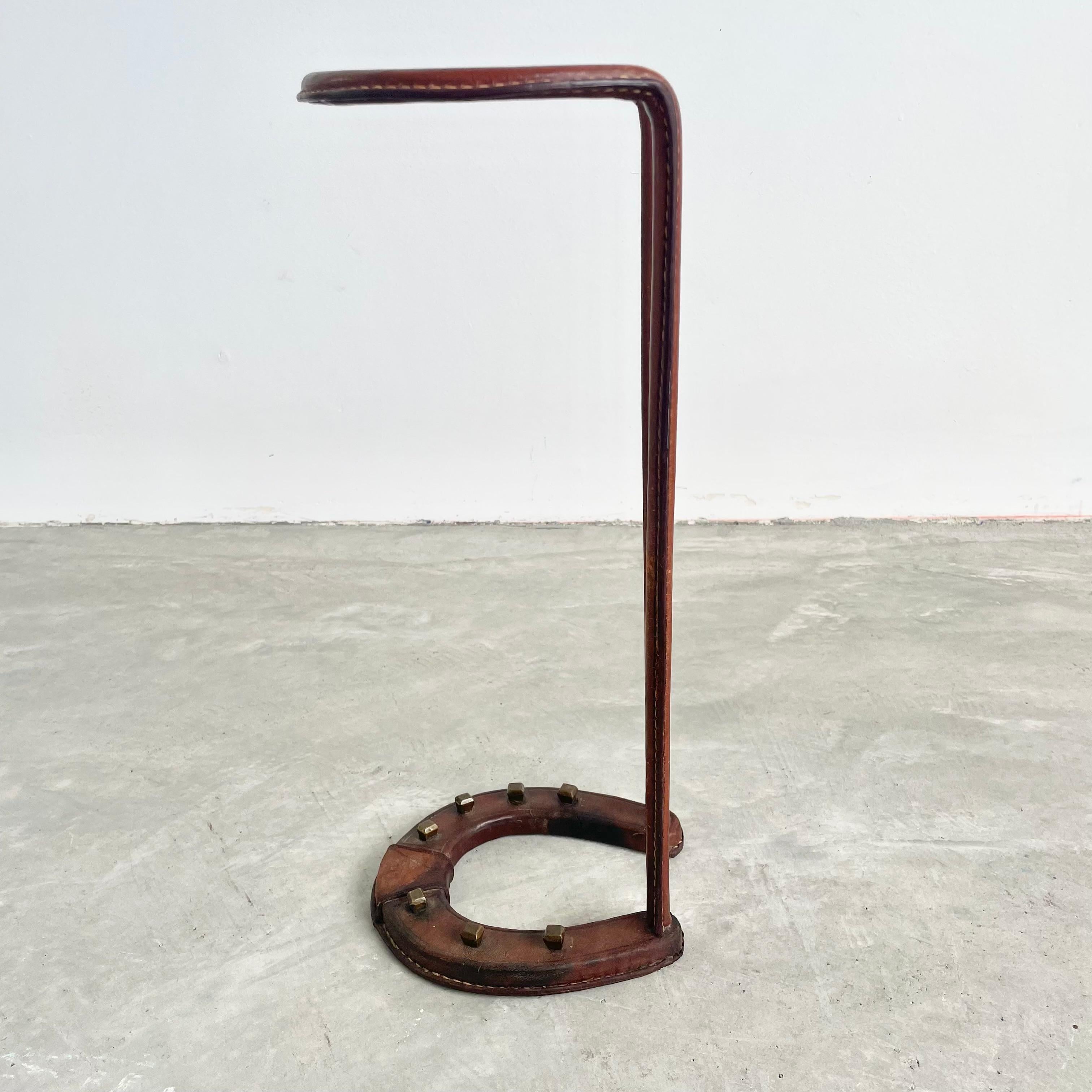 Jacques Adnet Leather Umbrella Stand, 1950s France For Sale 2