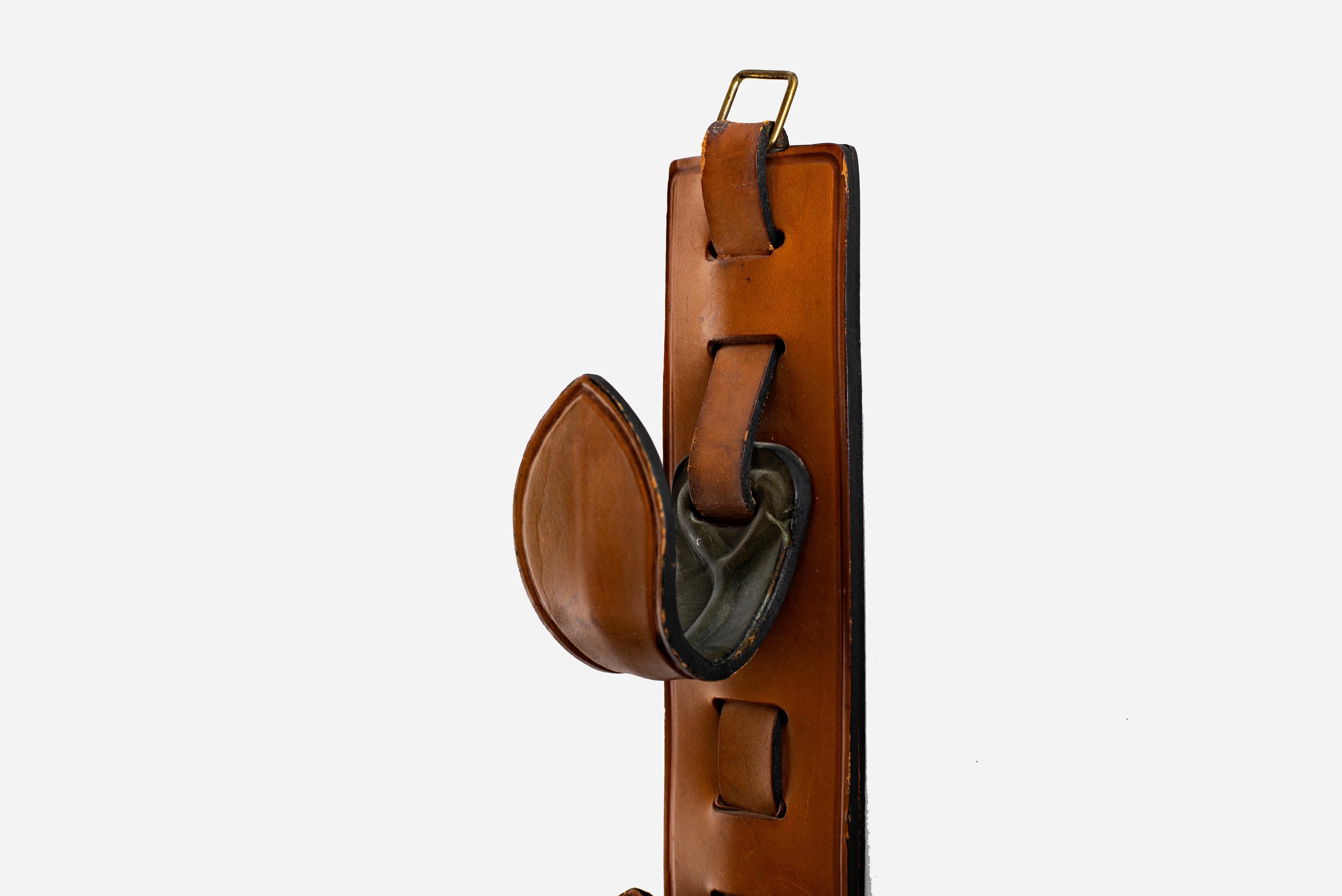 Jacques Adnet Leather Wall Hook For Sale 2
