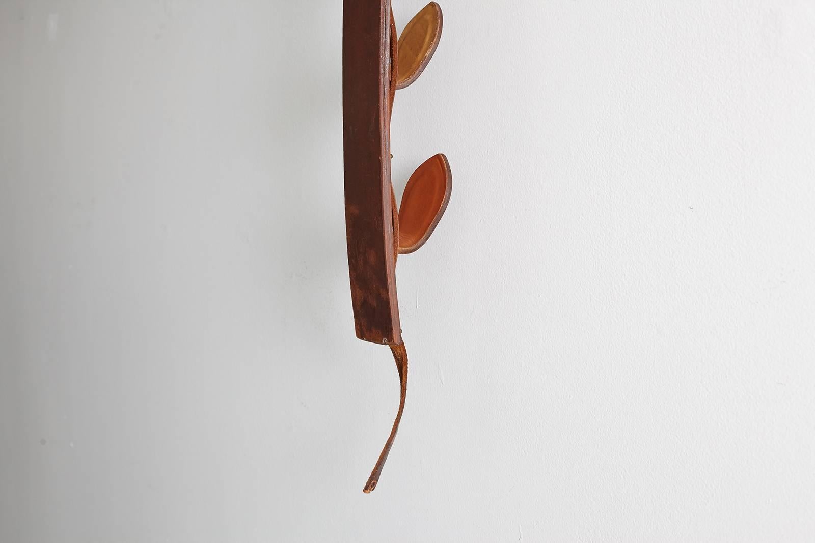 Jacques Adnet Leather Wall Hook For Sale 2