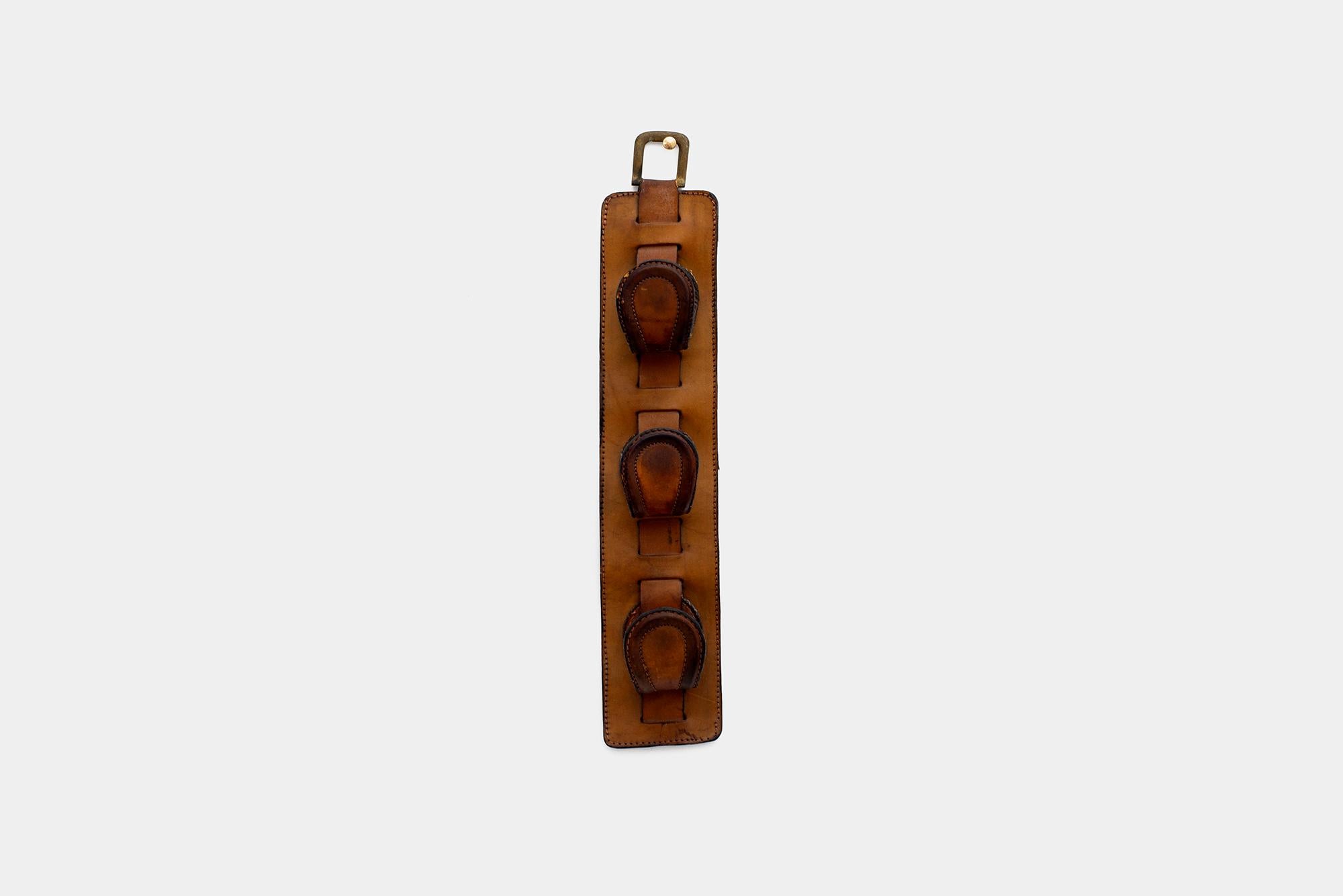 Jacques Adnet Leather Wall Hook For Sale 3
