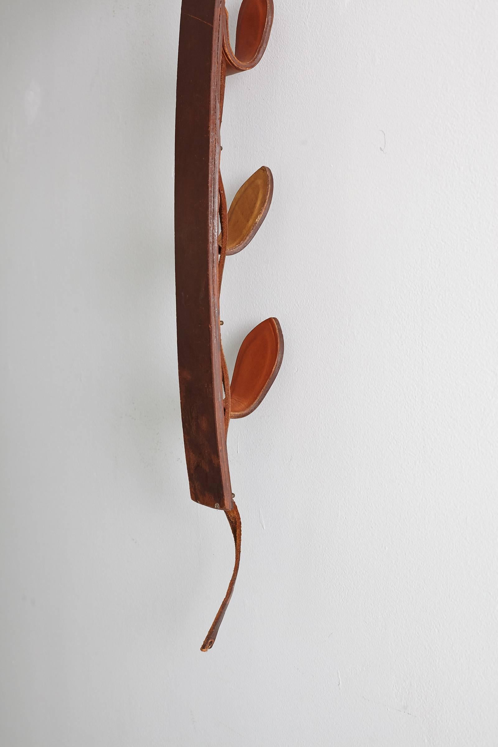 Jacques Adnet Leather Wall Hook For Sale 3