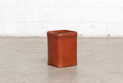 Jacques Adnet Leather Waste Basket