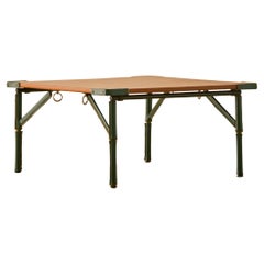 Jacques Adnet Leather Wrapped Folding Coffee Table c. 1950