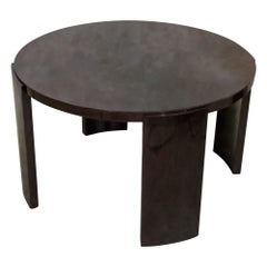 Jacques Adnet Low Table in Black Rosewood