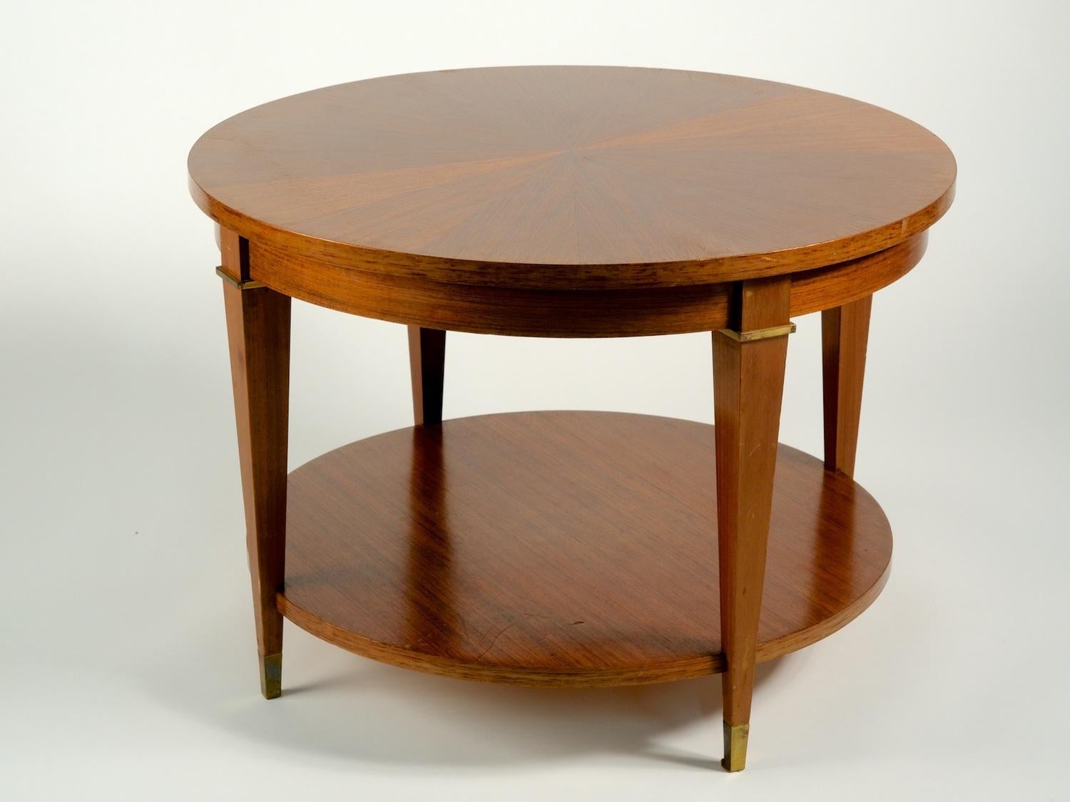 French Jacques Adnet Low Table in Mahogany