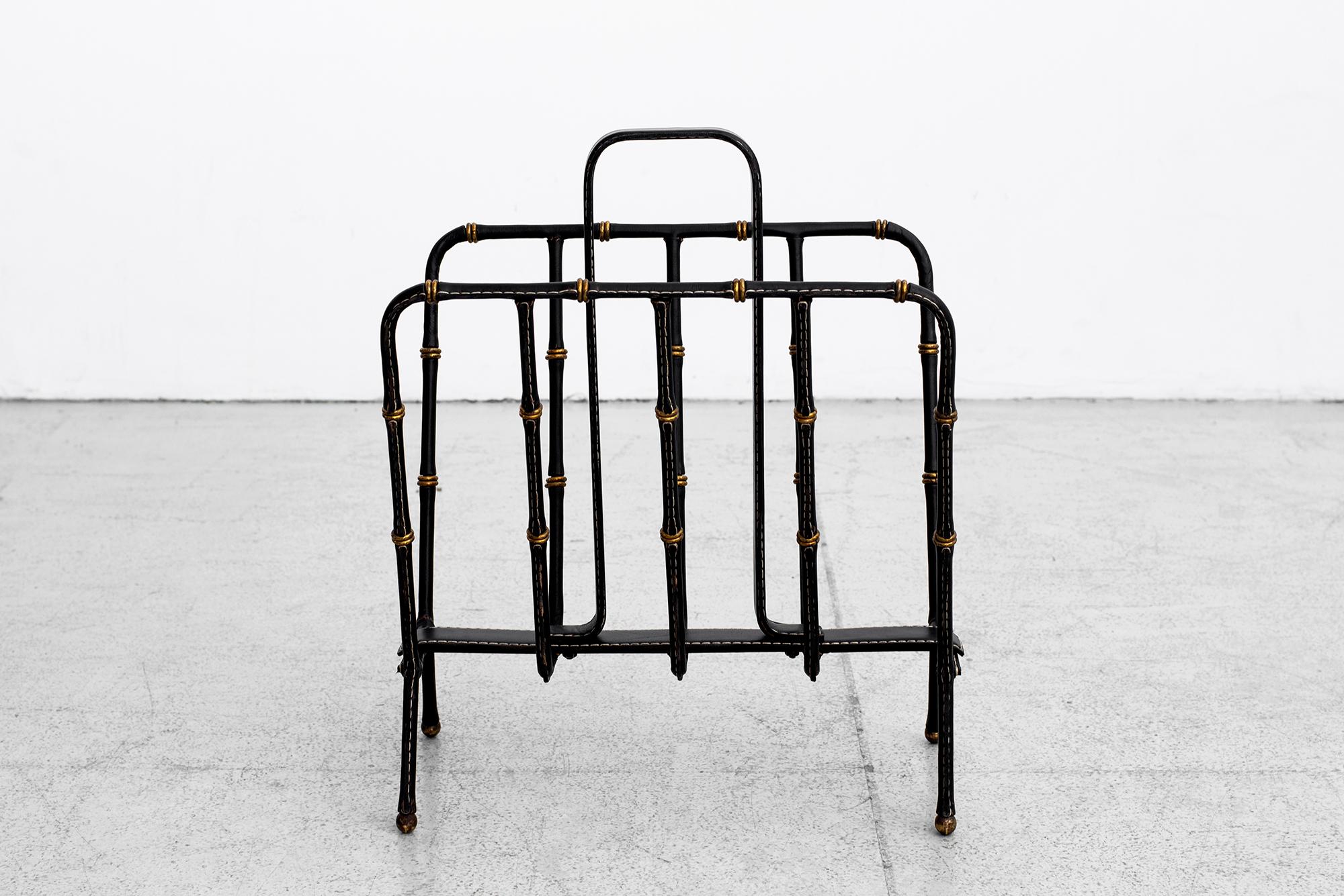 French Jacques Adnet Magazine Rack