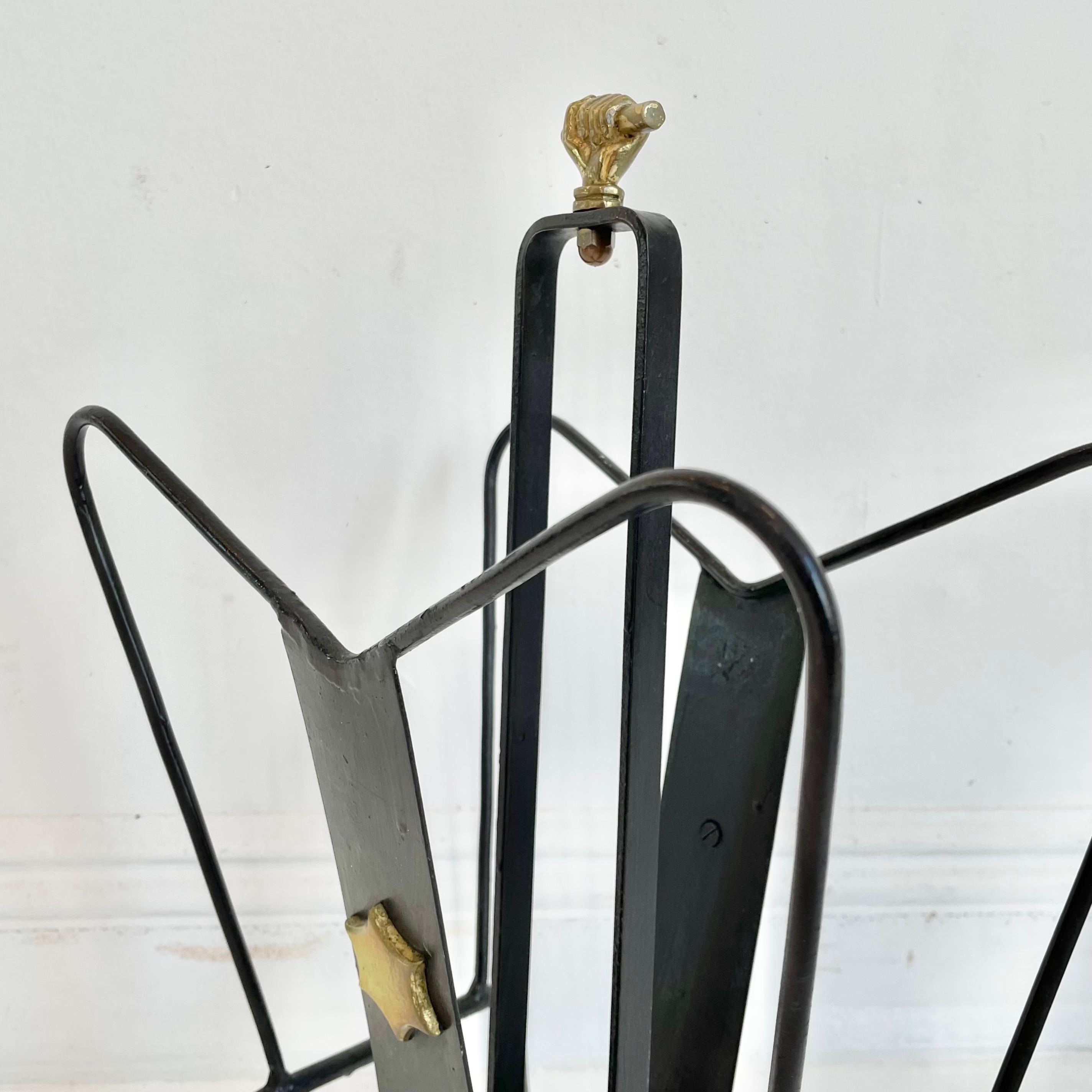 Jacques Adnet Magazine Rack For Sale 1