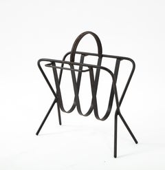 Jacques Adnet Style Zeitschriftenständer, Frankreich 1950er Jahre