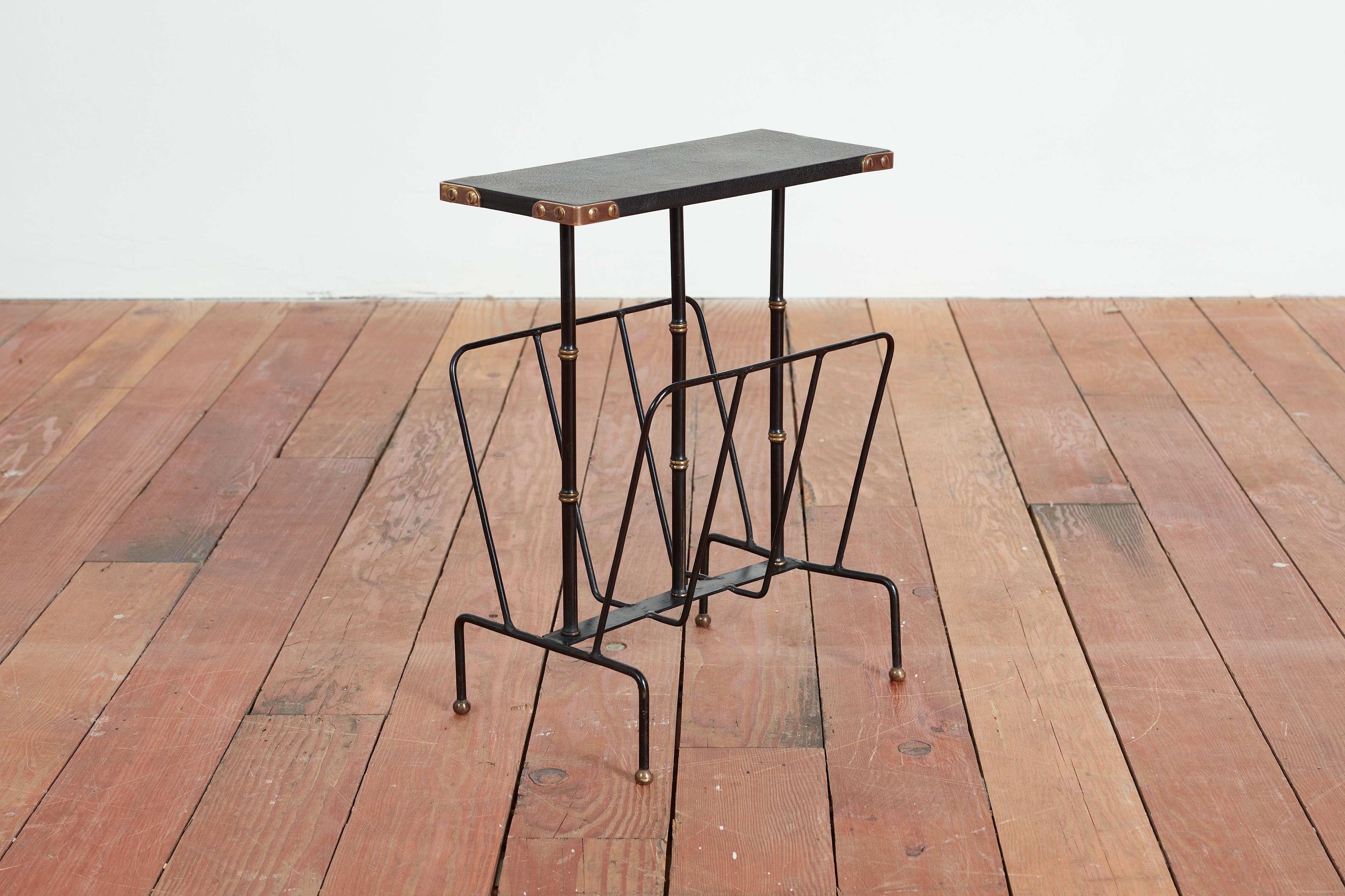 Mid-20th Century Jacques Adnet Magazine Table