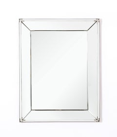 Jacques Adnet Medium Clear Mirror, France 1950's
