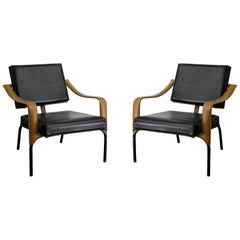 Jacques Adnet & Mercier Original Pair of Chairs 1955