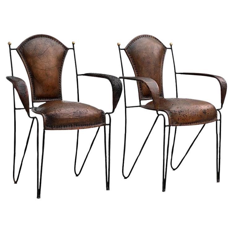 Jacques Adnet Mitte des 20. Jahrhunderts Machinisme-Stühle