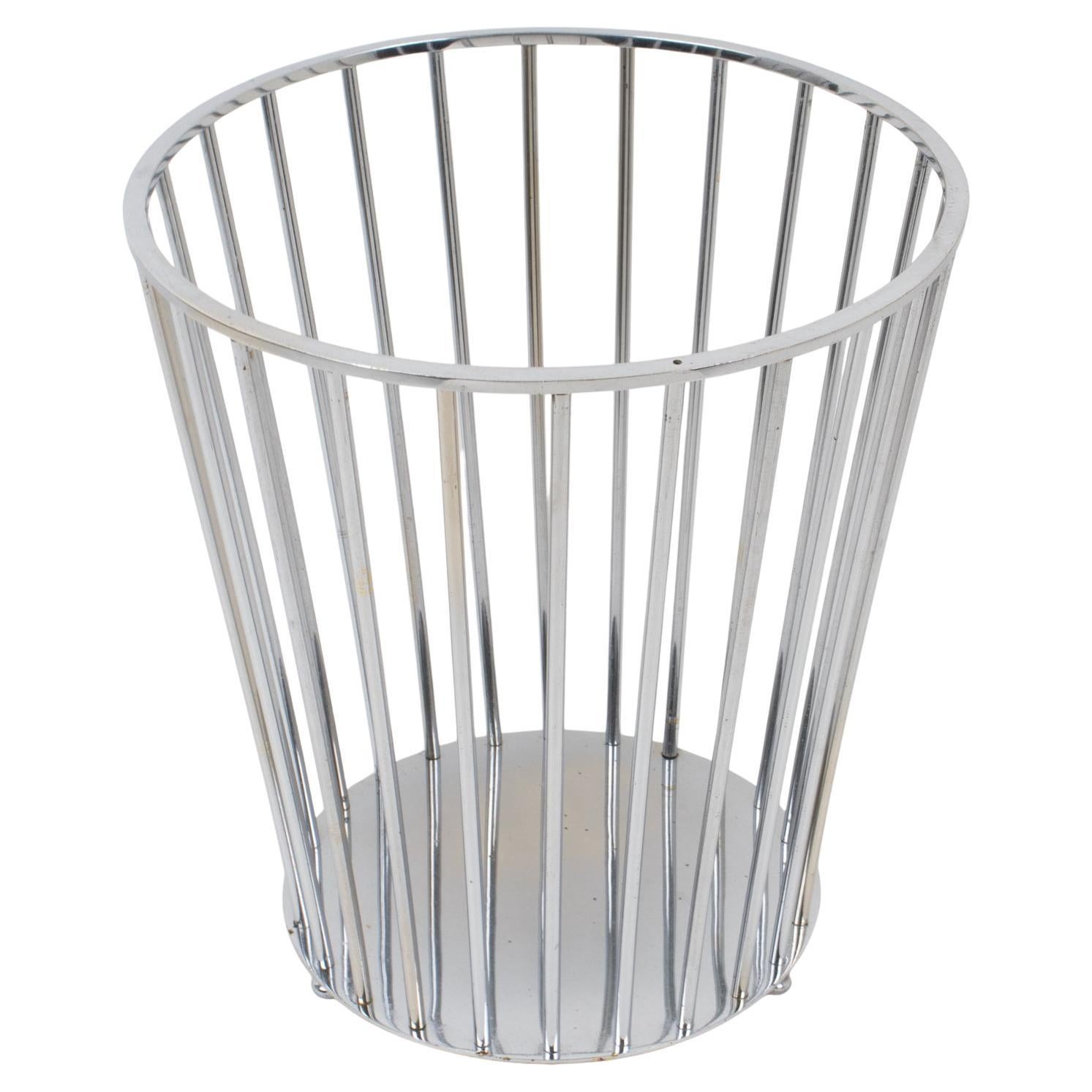 Jacques Adnet Modernist Desk Office Waste Paper Basket, circa 1930