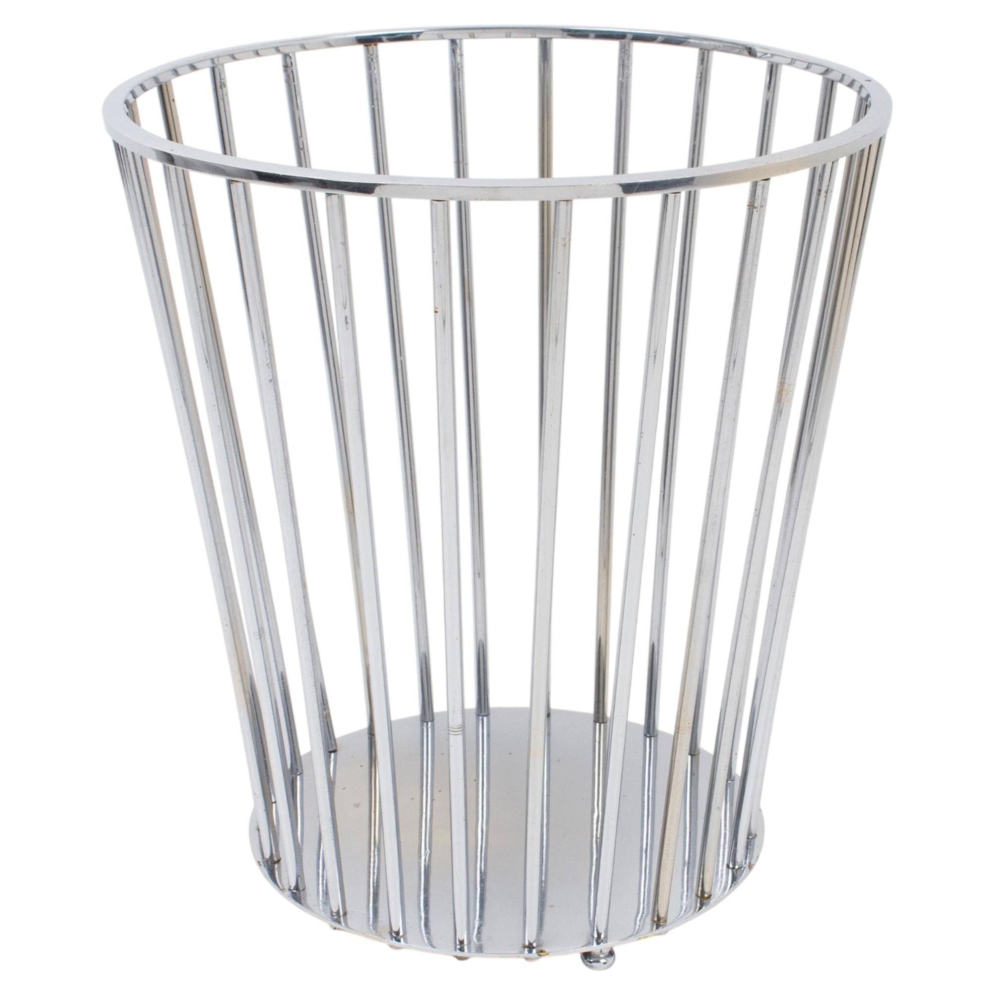 Jacques Adnet Modernist Desk Office Waste Paper Basket, circa 1930