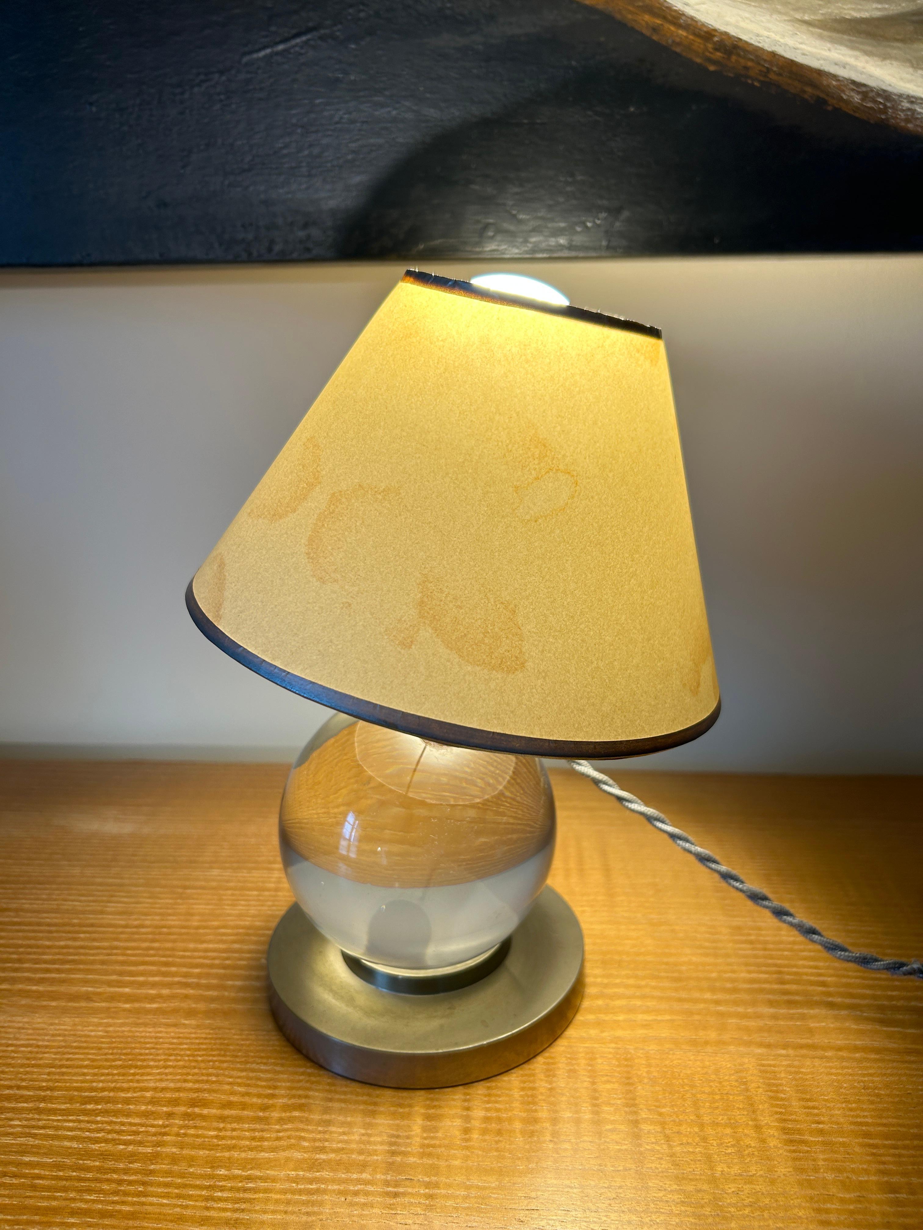 French Jacques Adnet - Modernist table lamp for Baccarat 1930