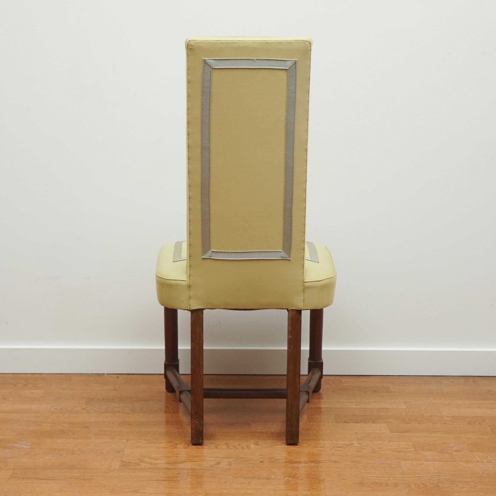 Jacques Adnet Neoclassic High Back Side Chair For Sale 1