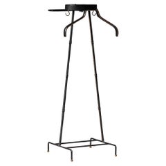 Jacques Adnet, valletto da notte anni '50 in pelle nera