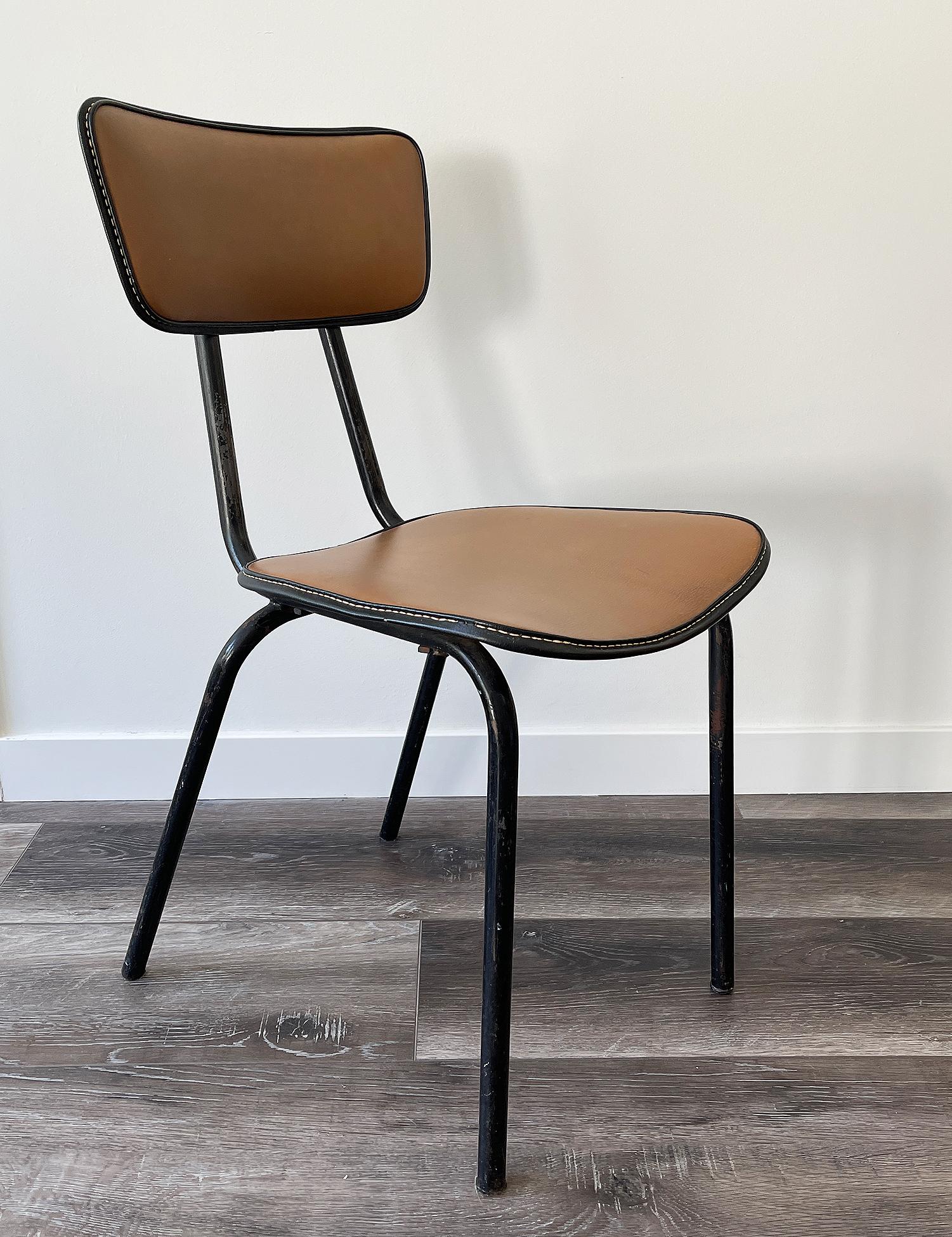 French Jacques Adnet, Original Chair, 1955 For Sale