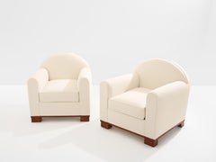 Jacques Adnet pair of modernist club chairs documented 1931