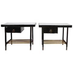 Jacques Adnet, Pair of Side Tables, 1950s