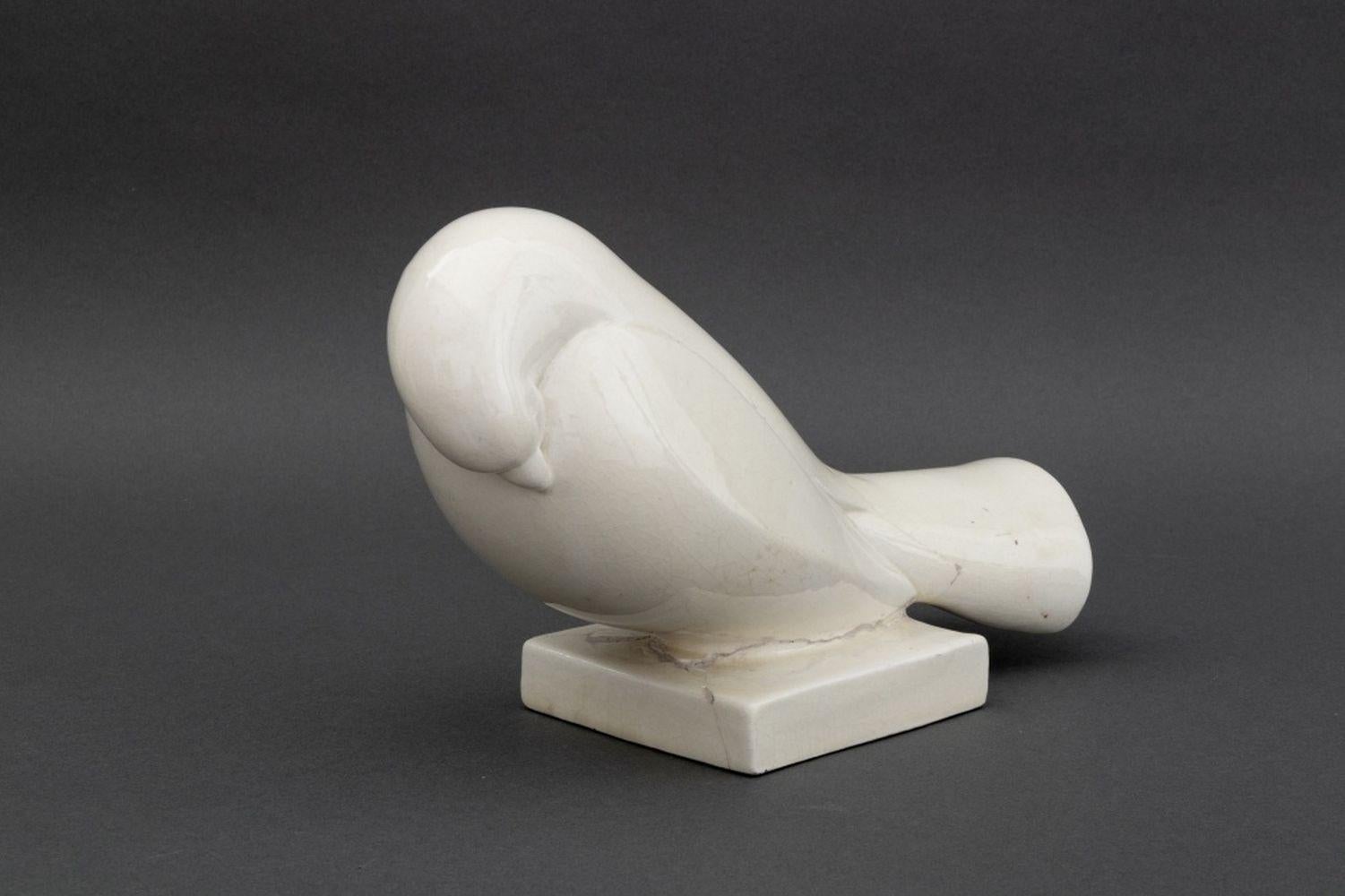 Sculture di colombe in porcellana Jacques Adnet, 3 in vendita 4