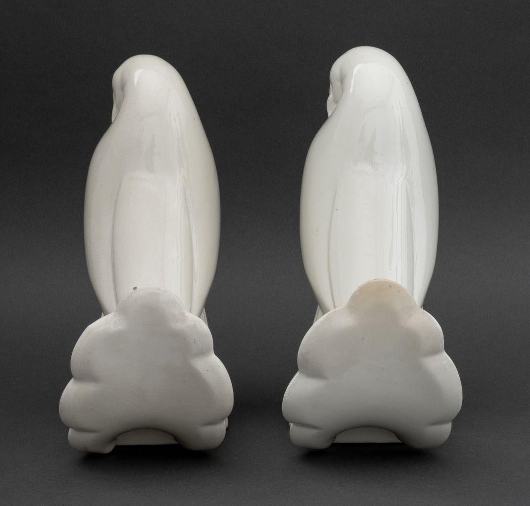 XX secolo Sculture di colombe in porcellana Jacques Adnet, 3 in vendita