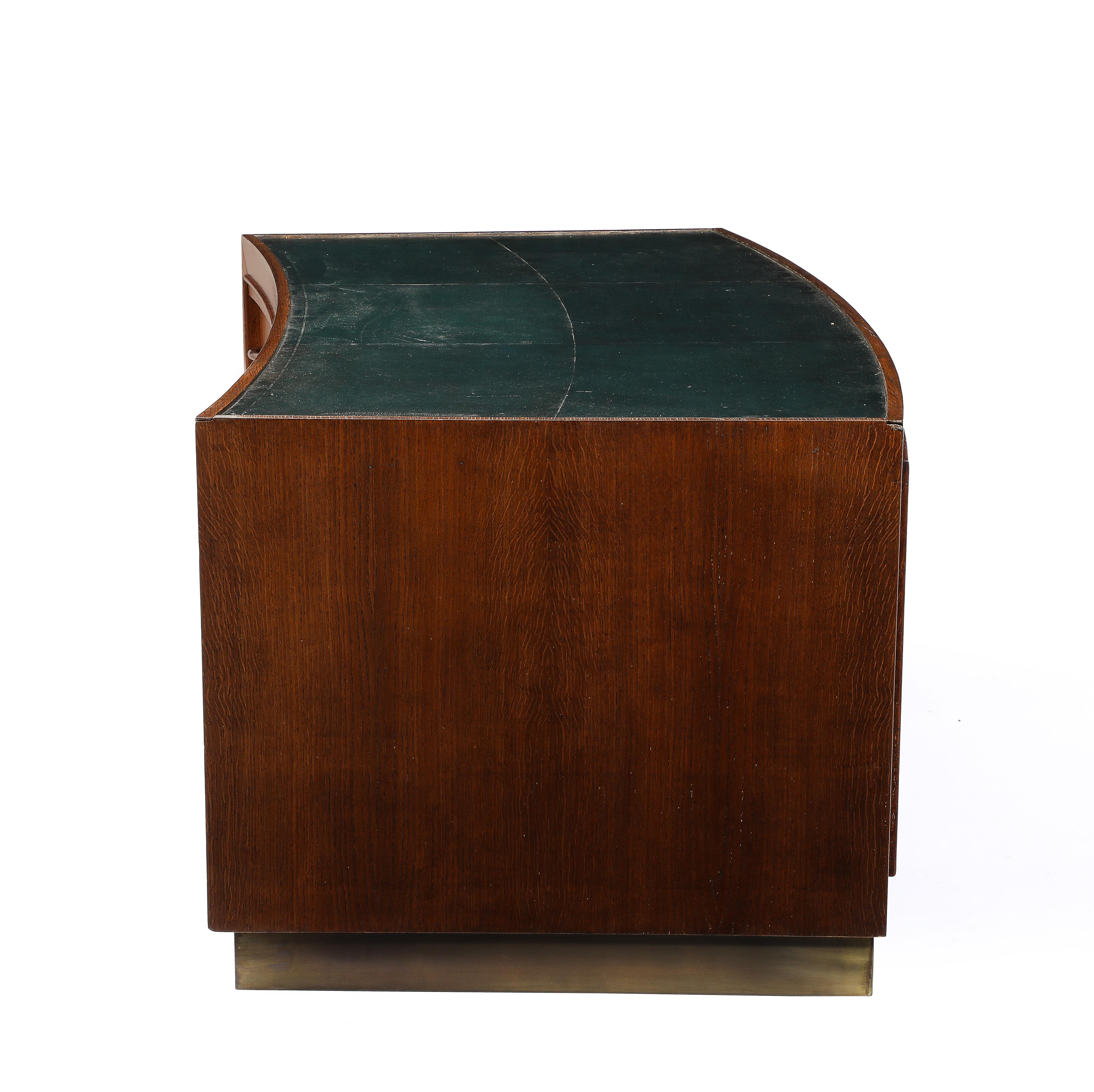 Jacques Adnet President Oak Desk, France 1940's For Sale 5