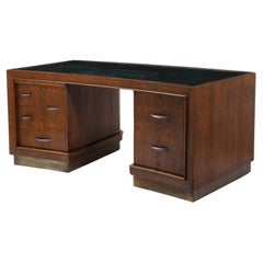 Used Jacques Adnet President Oak Desk, France 1940's