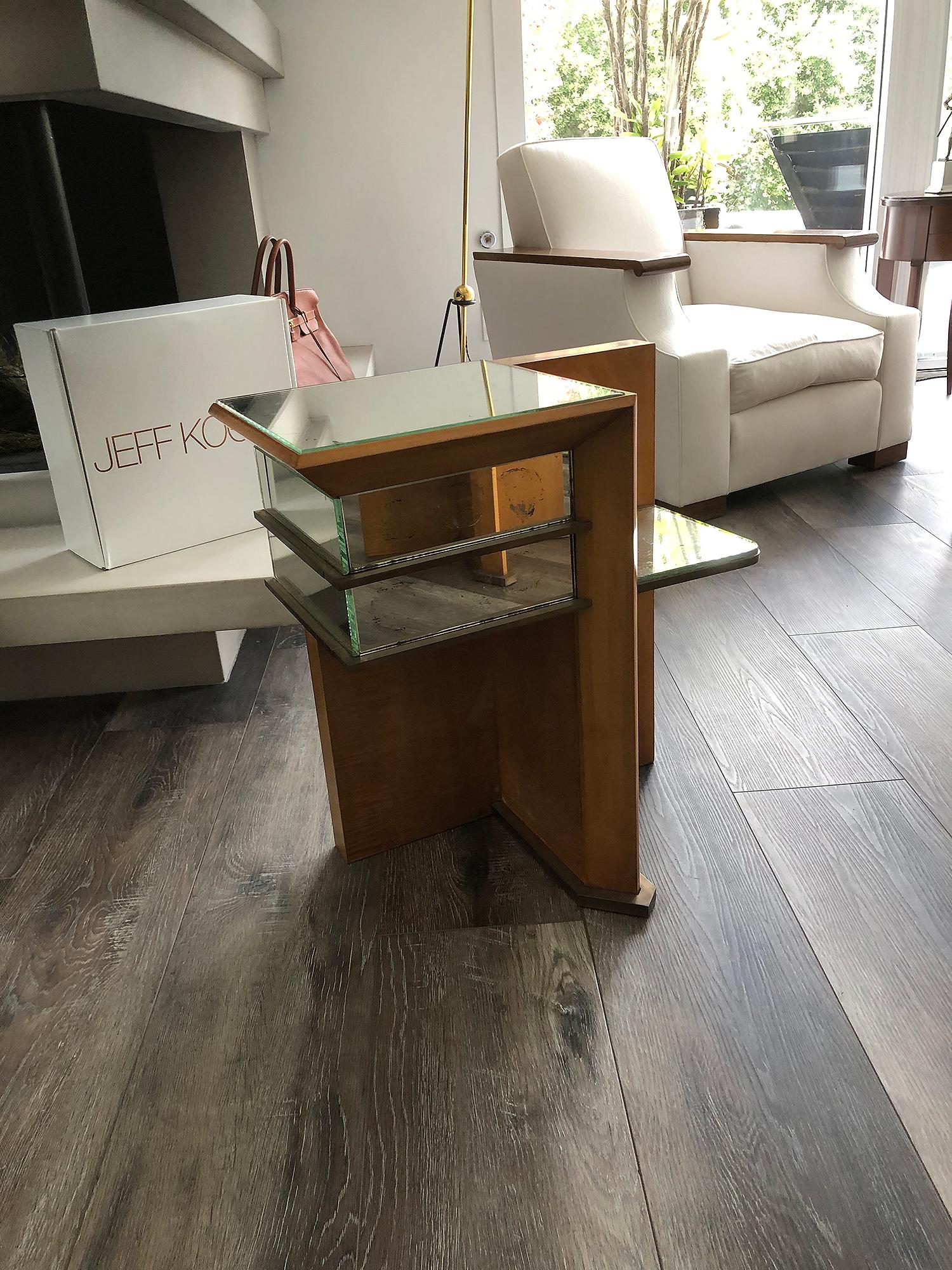 Jacques Adnet Rare Pair of Modernist Art Deco Side Tables 1940 (Attributed to) 7