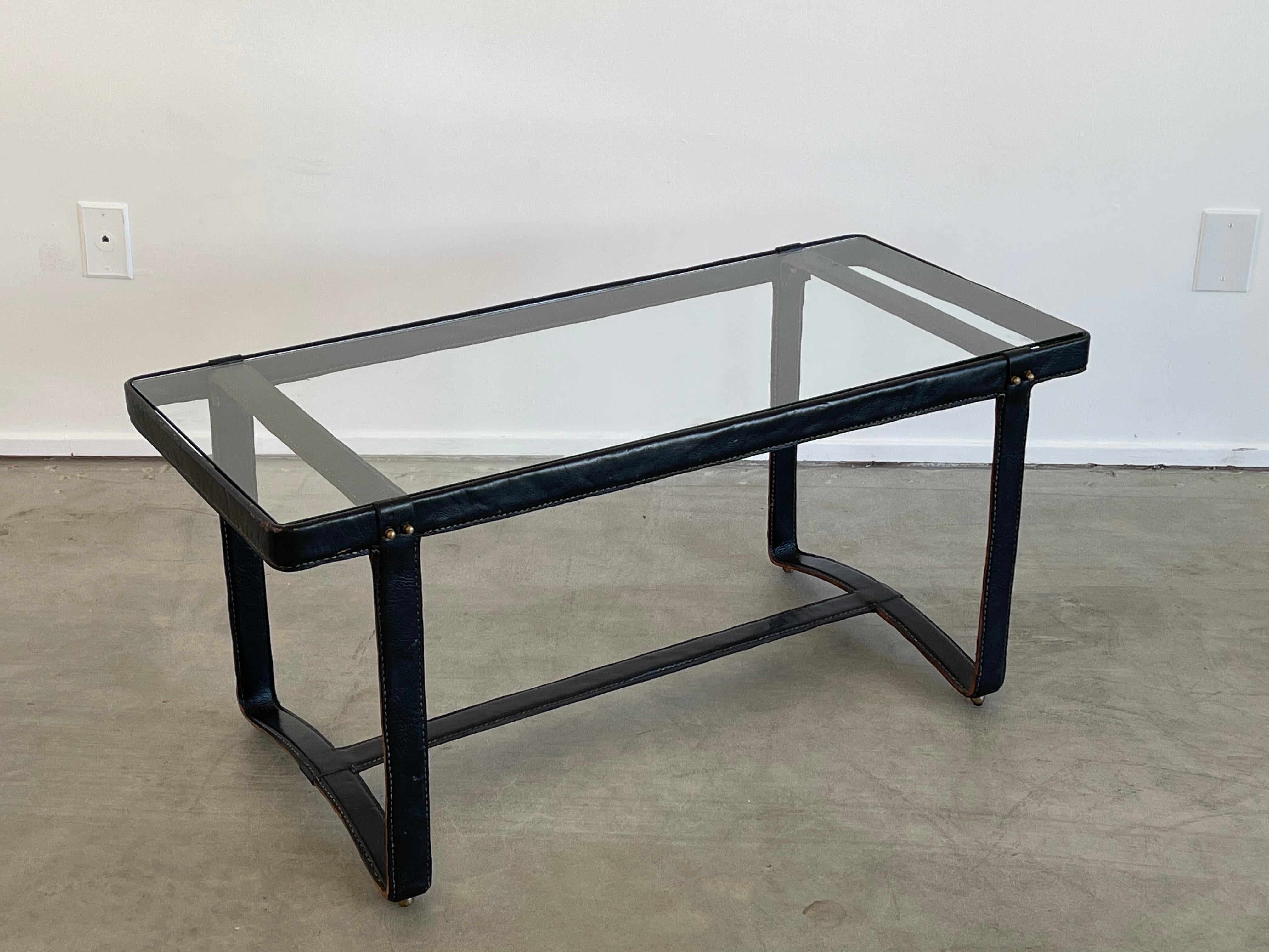 Jacques Adnet Rectangular Coffee Table 1