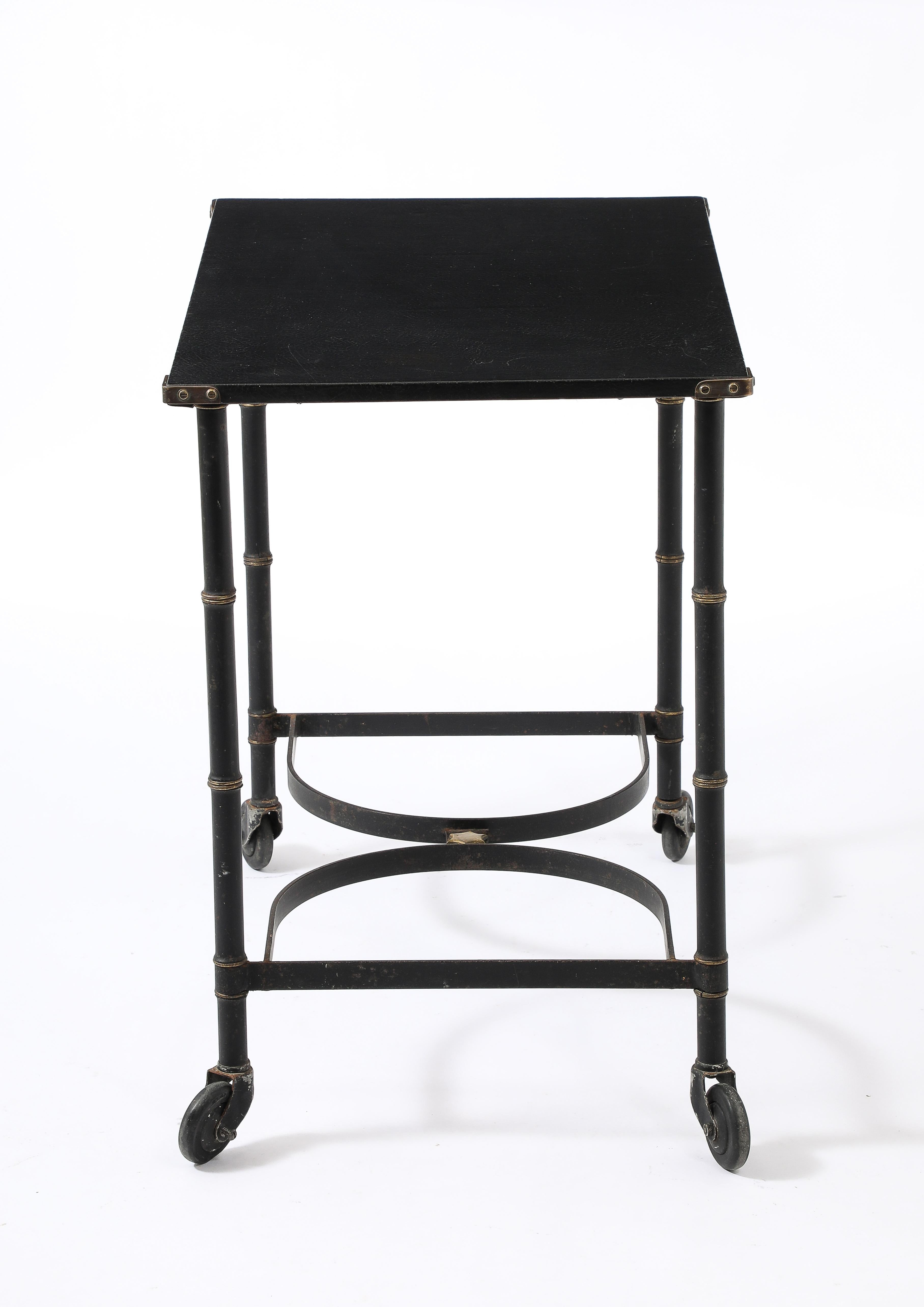 Jacques Adnet Rolling Serving Table, France 1950's For Sale 5