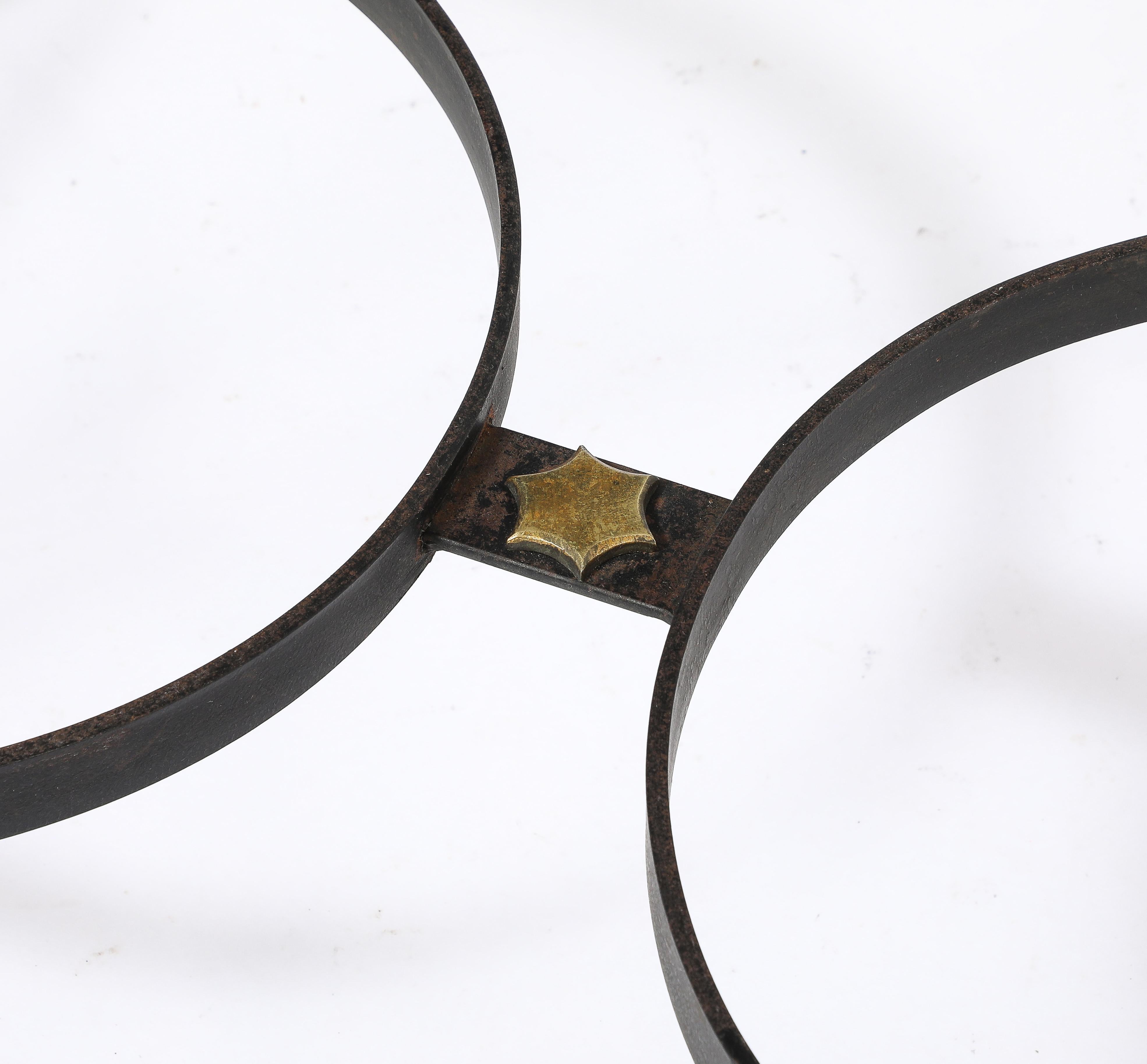 Jacques Adnet Rolling Serving Table, France 1950's In Good Condition For Sale In New York, NY