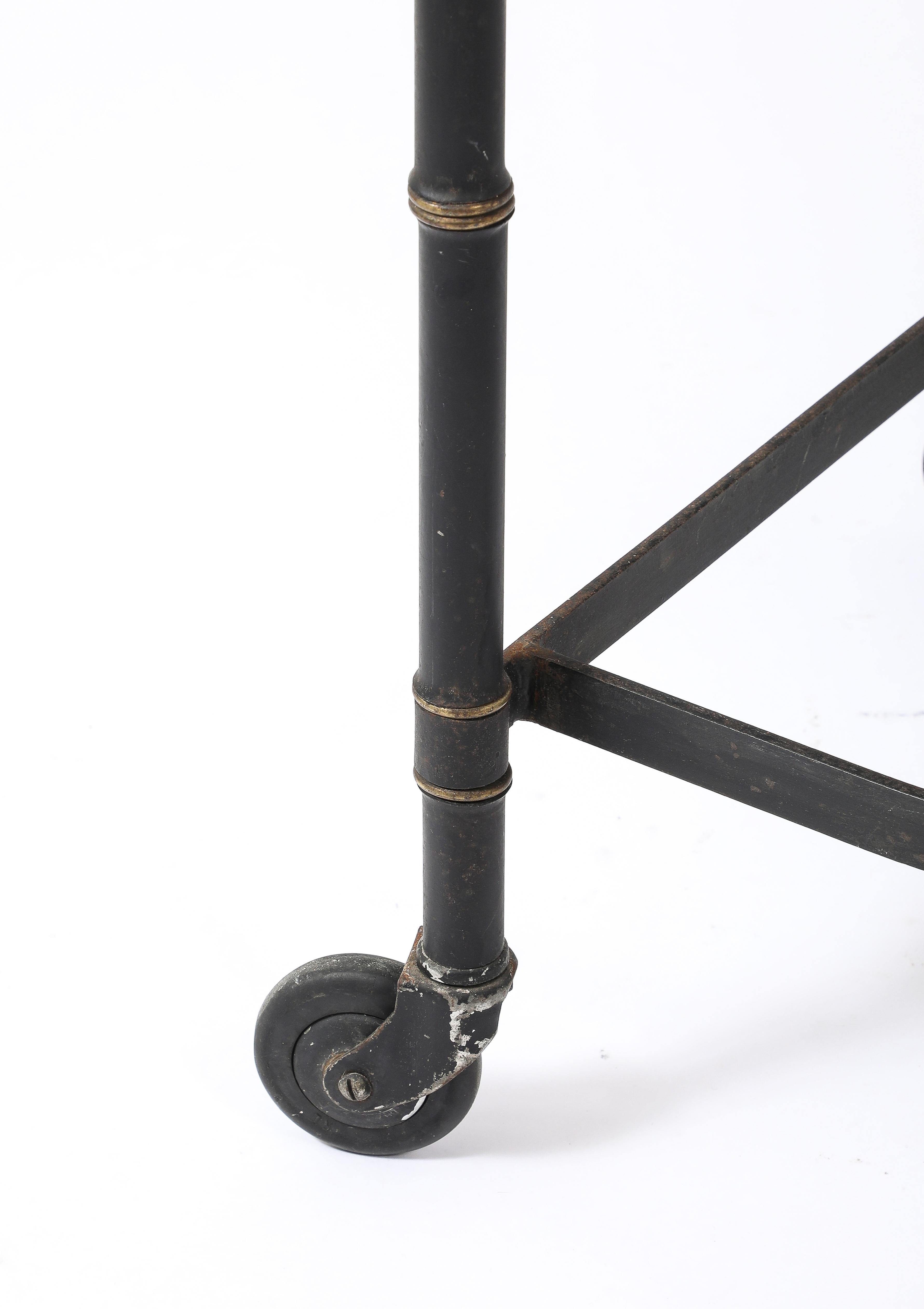20th Century Jacques Adnet Rolling Serving Table, France 1950's For Sale