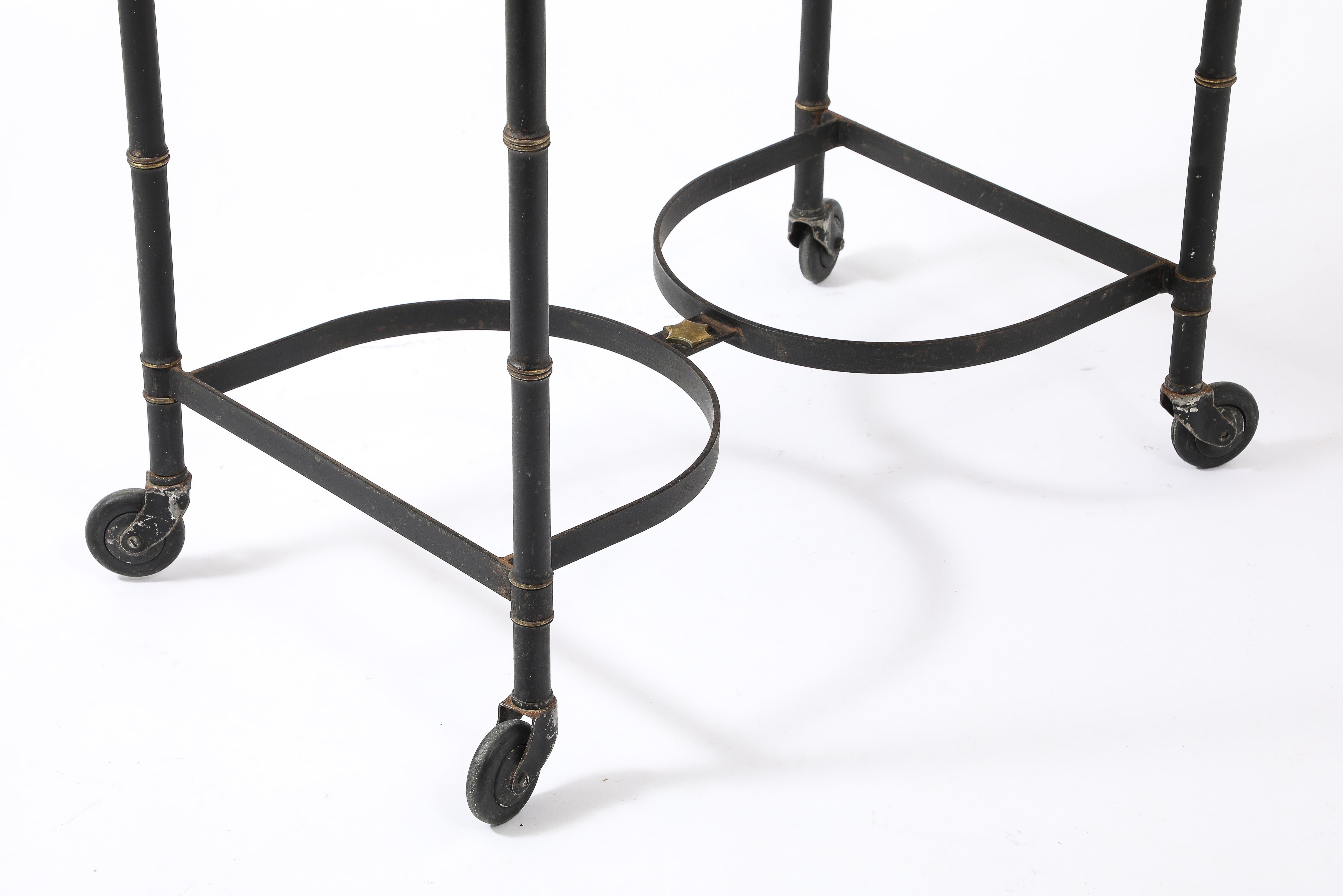 Jacques Adnet Rolling Serving Table, France 1950's For Sale 1