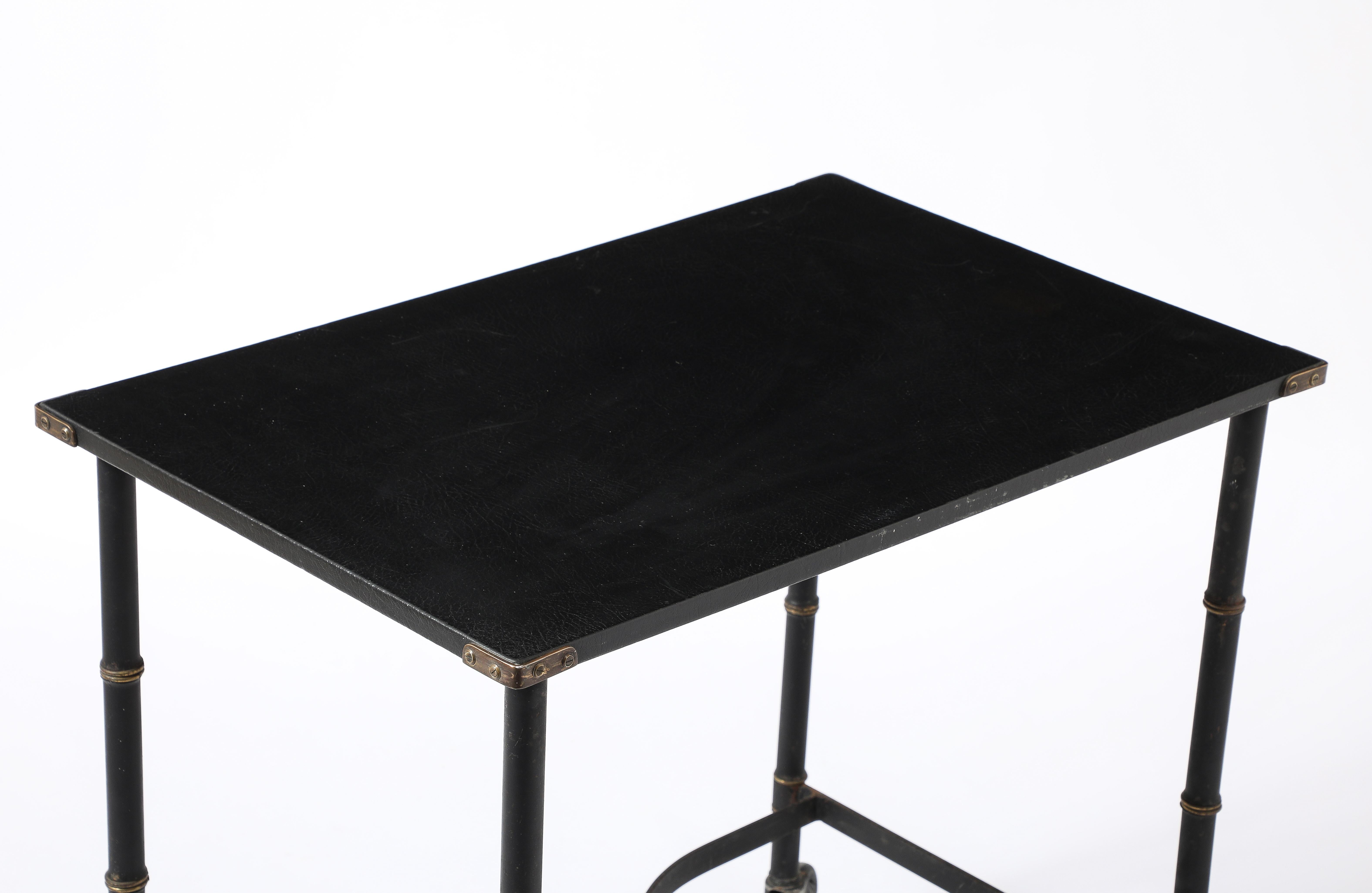 Jacques Adnet Rolling Serving Table, France 1950's For Sale 2