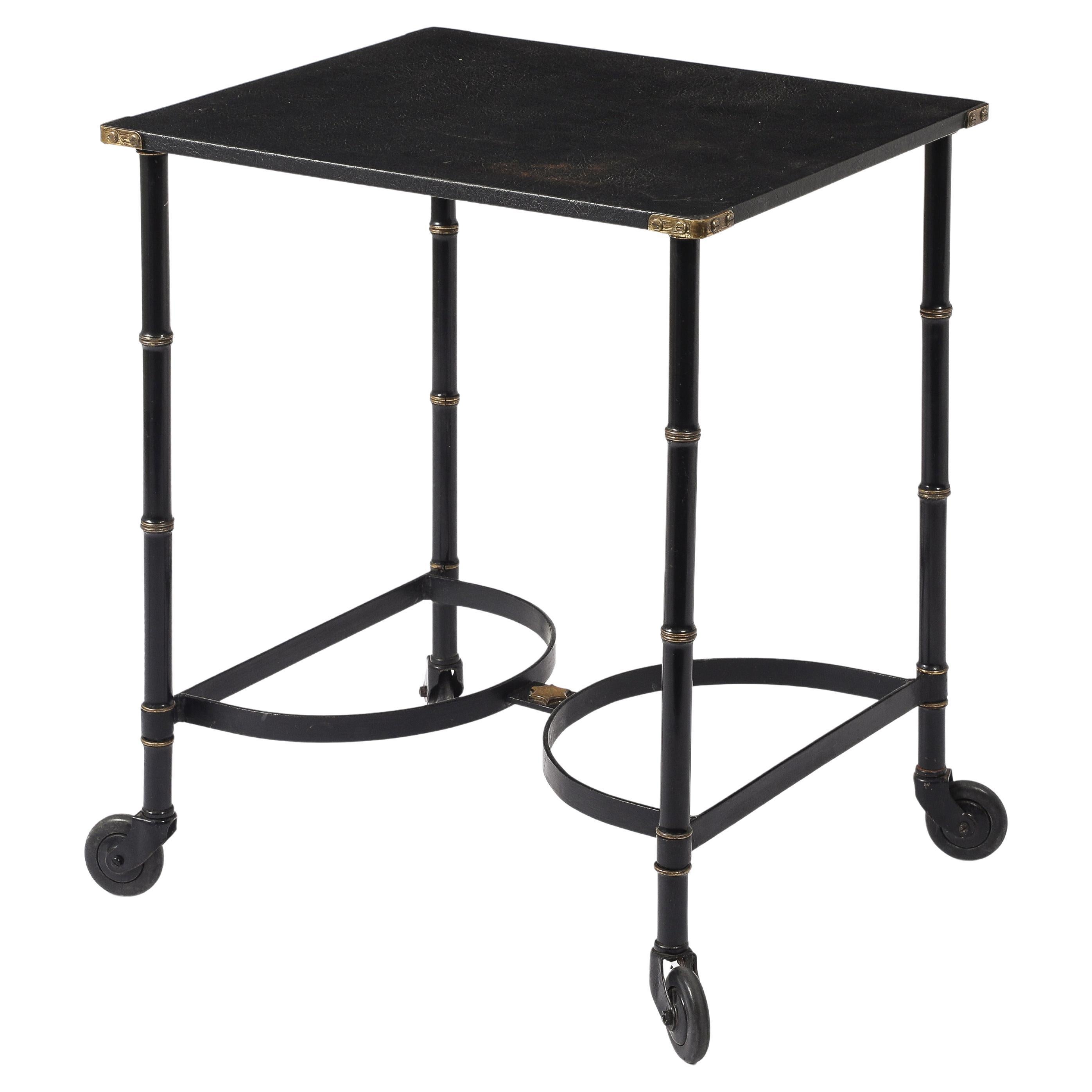 Jacques Adnet Rolling Serving Table, France 1950
s For Sale