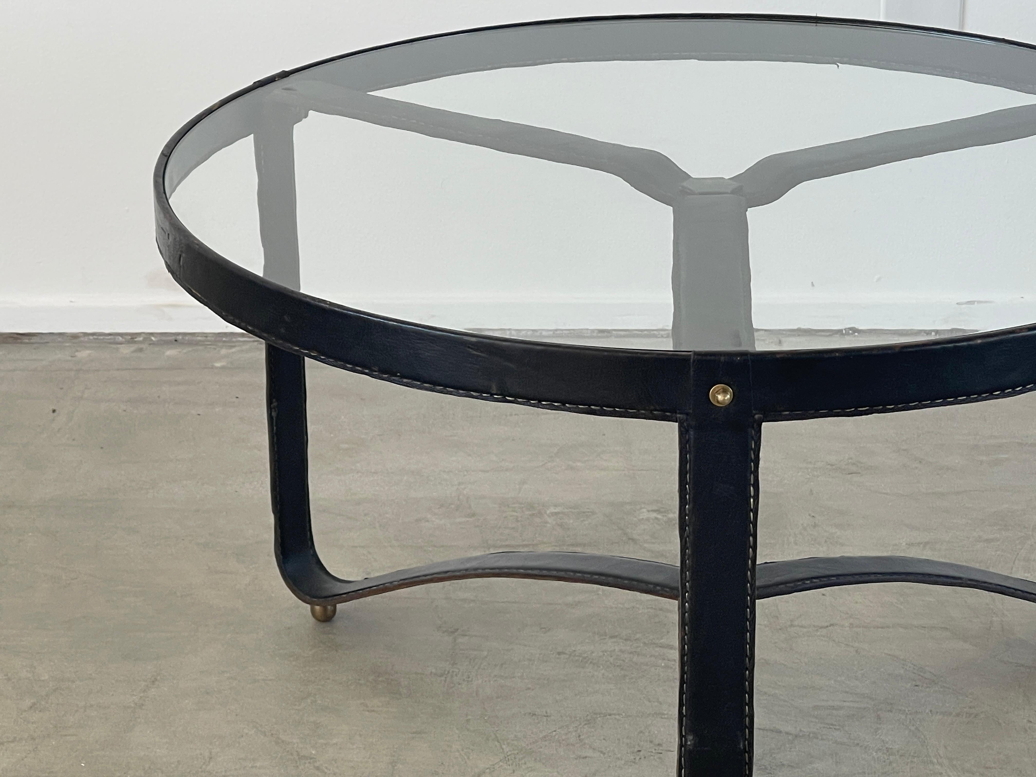 Jacques Adnet Round Coffee Table 4
