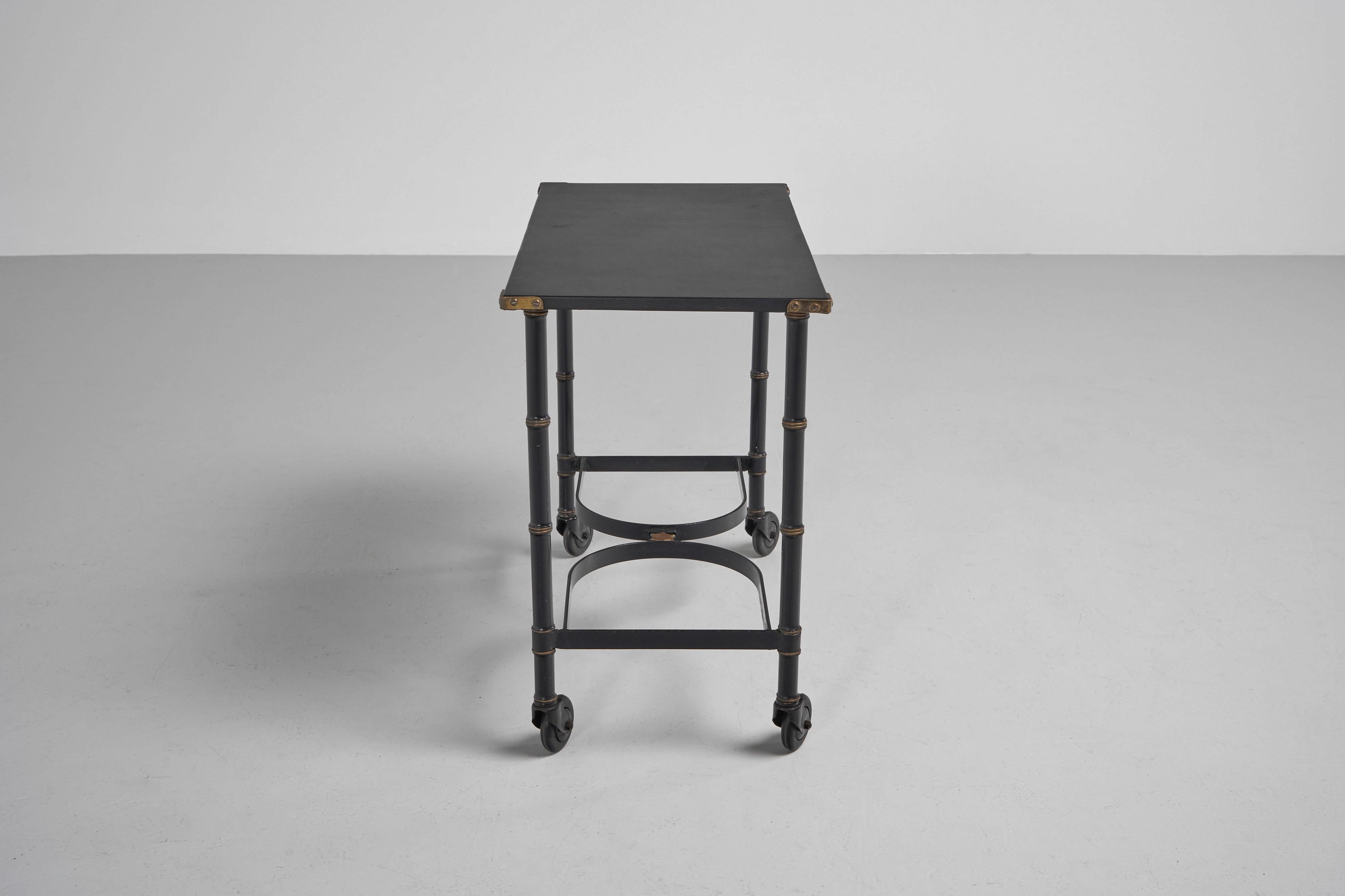Jacques Adnet Serving Trolley, France, 1950s For Sale 3